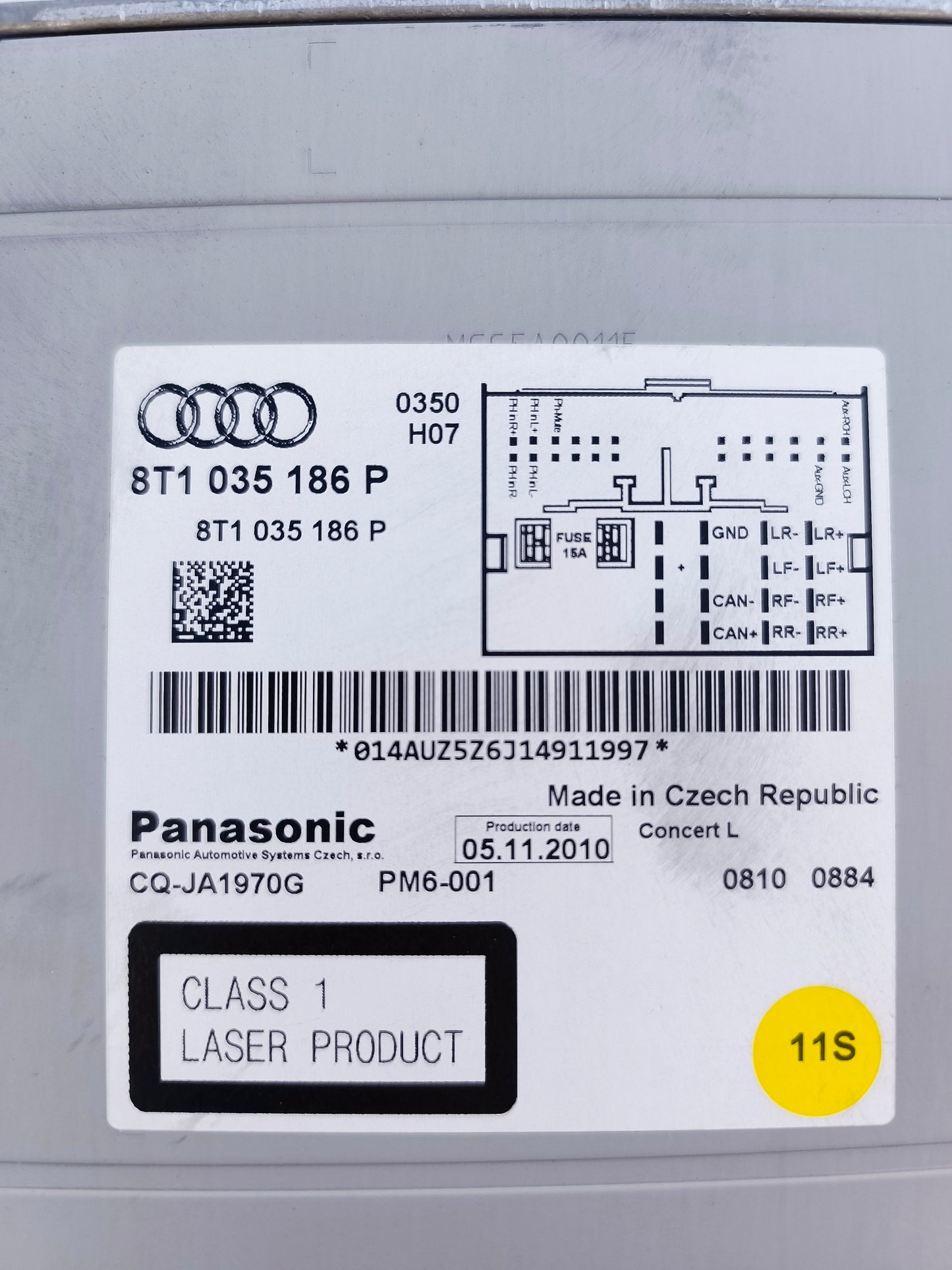 Audi A5 8TA 2010 car radio Cod. 8T1035186P ecoAG5747