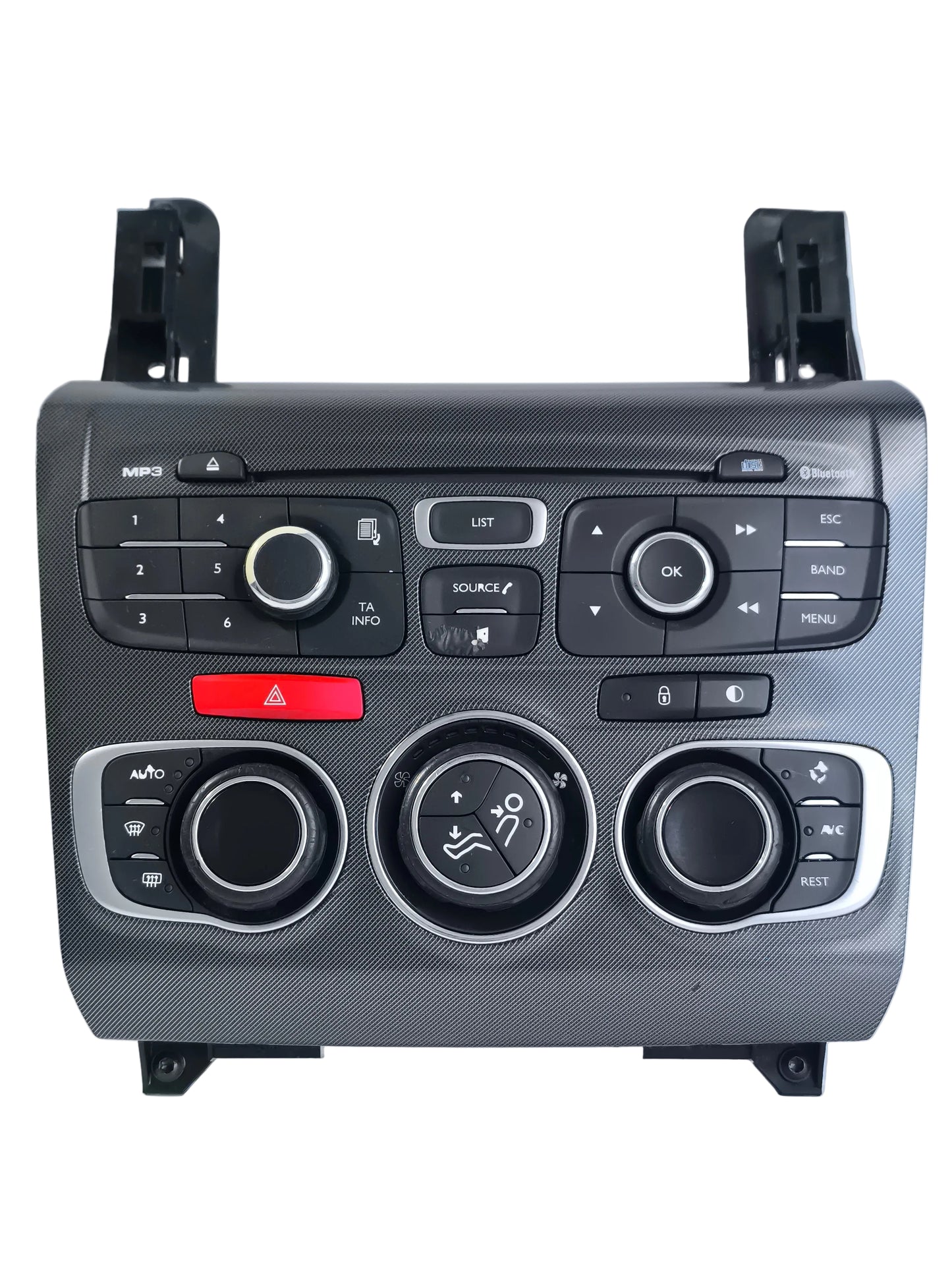 Pulsantiera centrale comandi clima e autoradio digitale Citroën C4 (B7) anno 2010-2018 cod. 9666027477 ecoAG8507