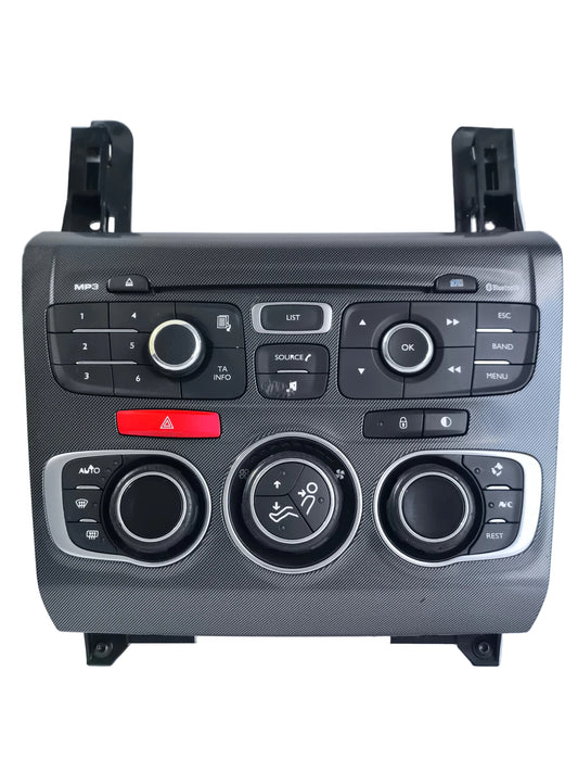 Pulsantiera centrale comandi clima e autoradio digitale Citroën C4 (B7) anno 2010-2018 cod. 9666027477 ecoAG8507