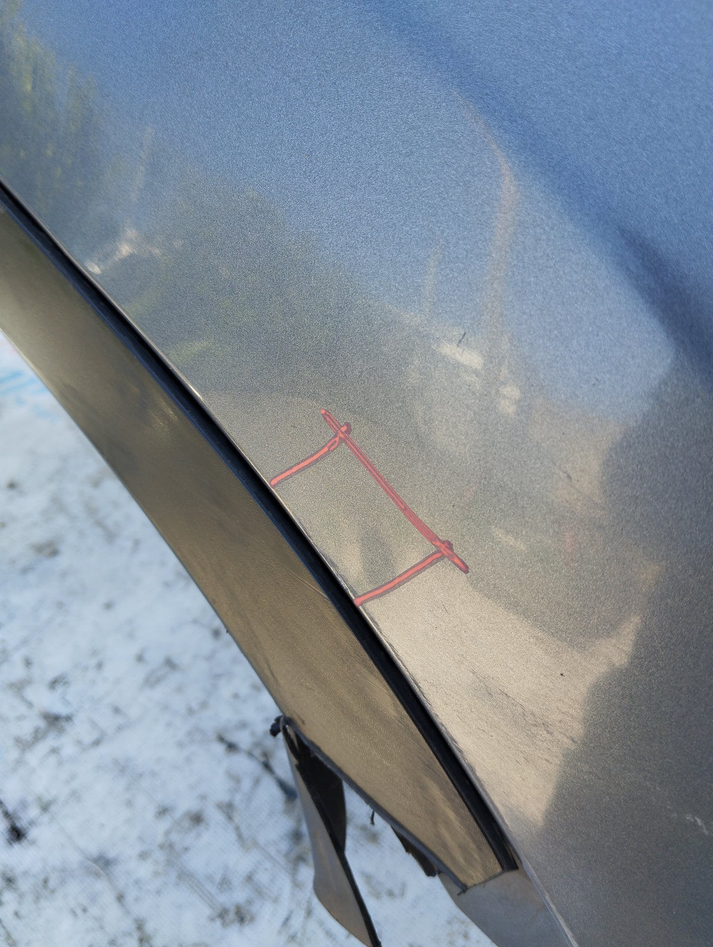 Gunmetal grey right fender Nissan Qashqai 2009 ecoAG5309