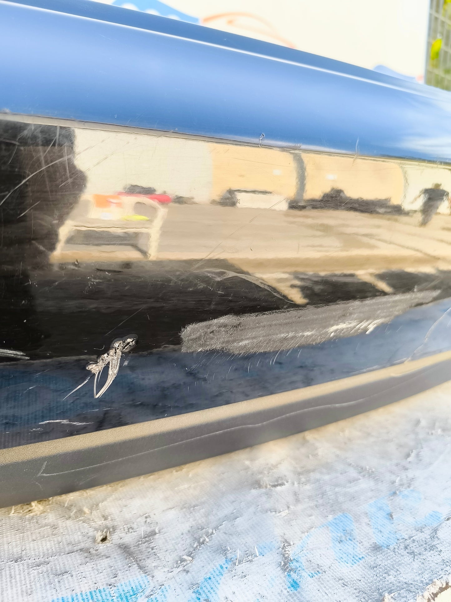 Schwarze Heckstoßstange Audi A4 B8 2010 Limousine ecoAG5753