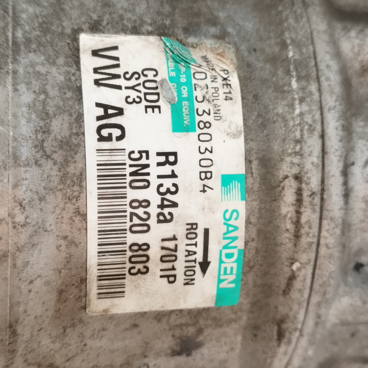Compressore a / c Audi A3 9O 2.0 TDI 2009-2012 cod: 5N0820803 ecoAC16647