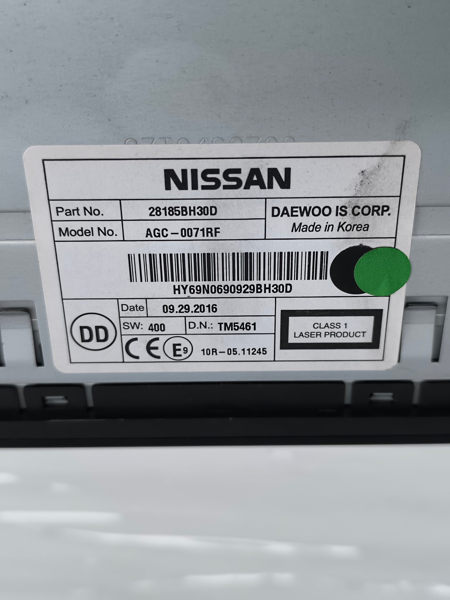 Autoradio Nissan Juke anno 2010-2014 cod: 28185BH30D ecoAG8430
