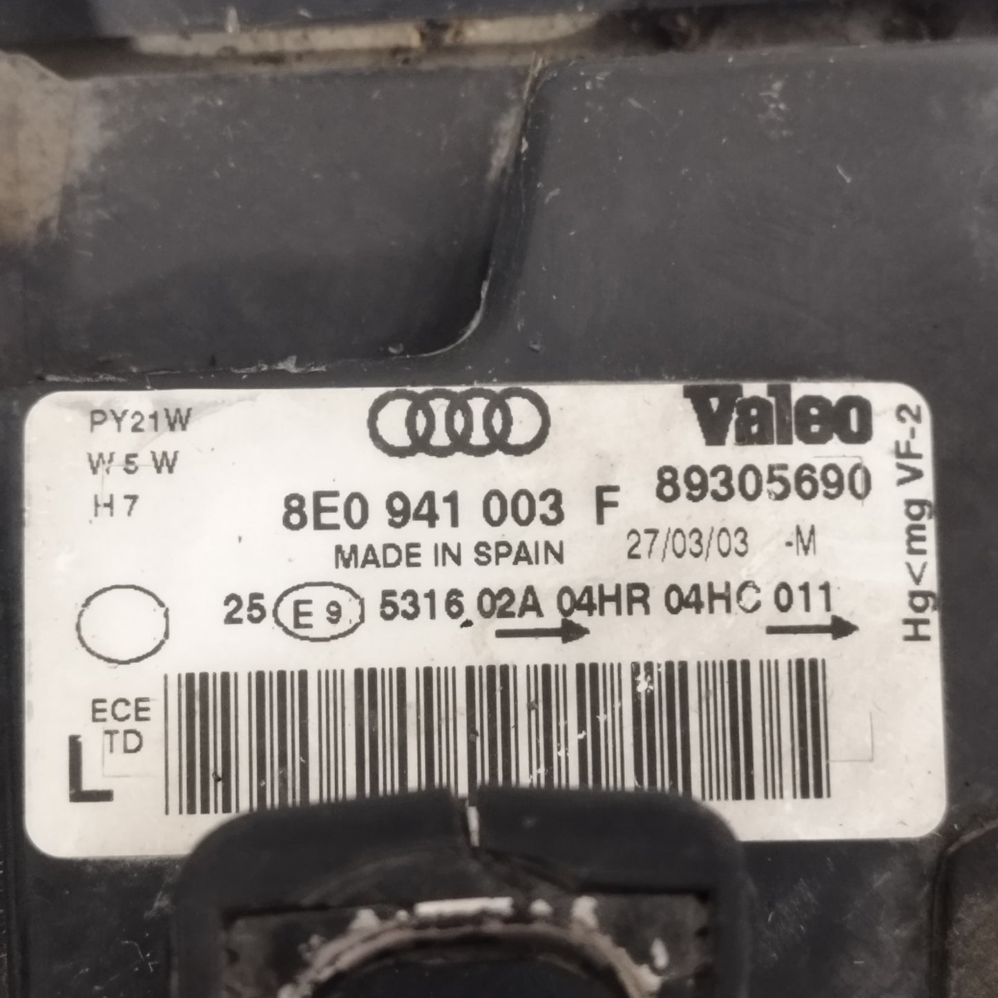 Fanale anteriore sx Audi A4 (B6) 2000-2004 cod: 8E0941003F ecoAC15282