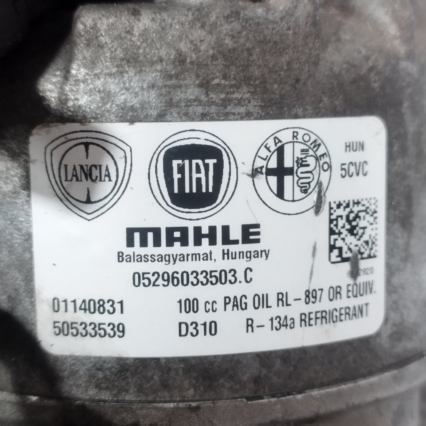 Compressore A/C Alfa Romeo Giulietta 1.6 JTDM 2016 cod: 01140831 ecoAC14576