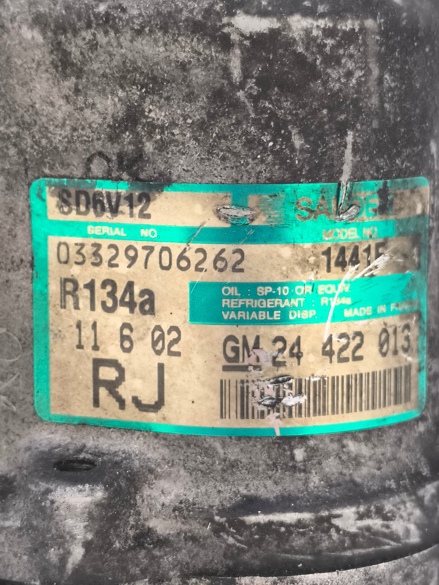 Klimakompressor Opel Astra G 1.7 DTI Baujahr 2005 Code 24422014 ecoAG7444