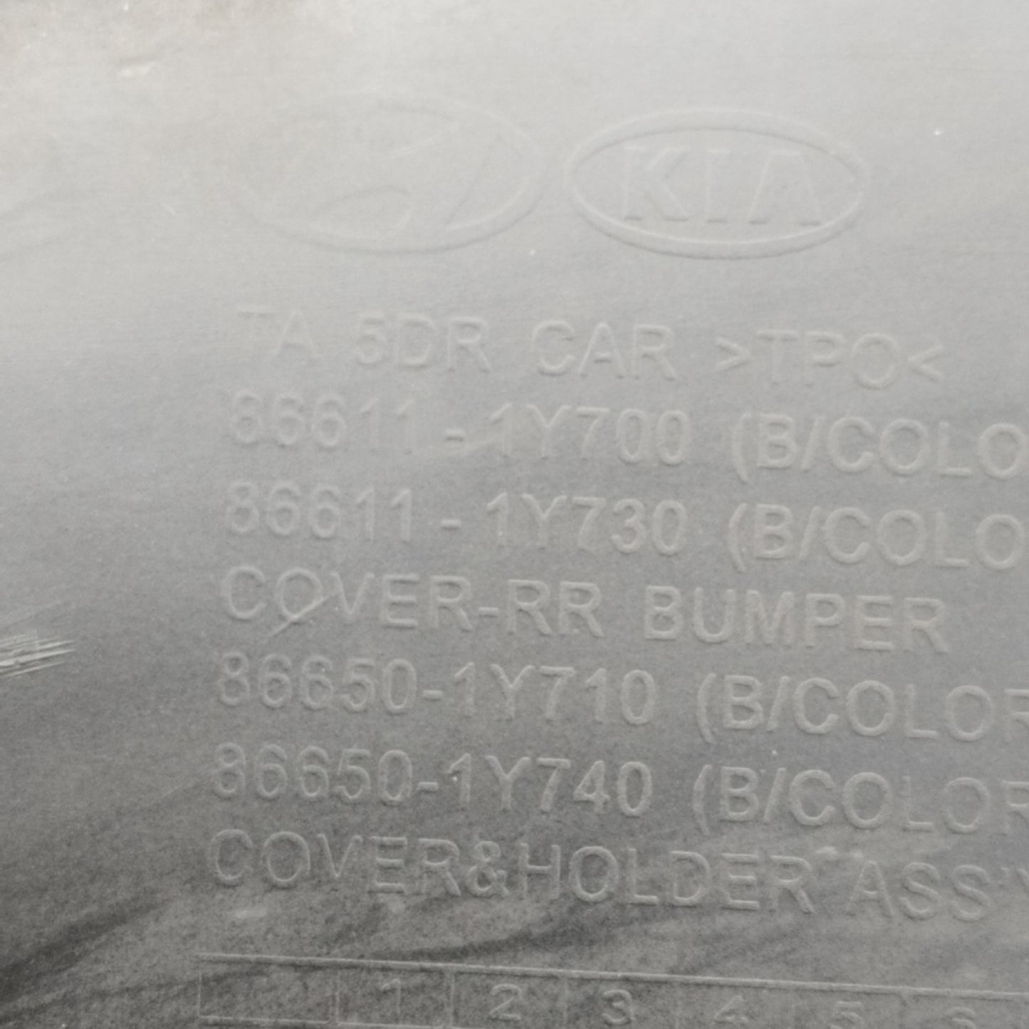 Paraurti posteriore nero Kia Picanto 2015 cod: 86611-1Y700 ecoDM137