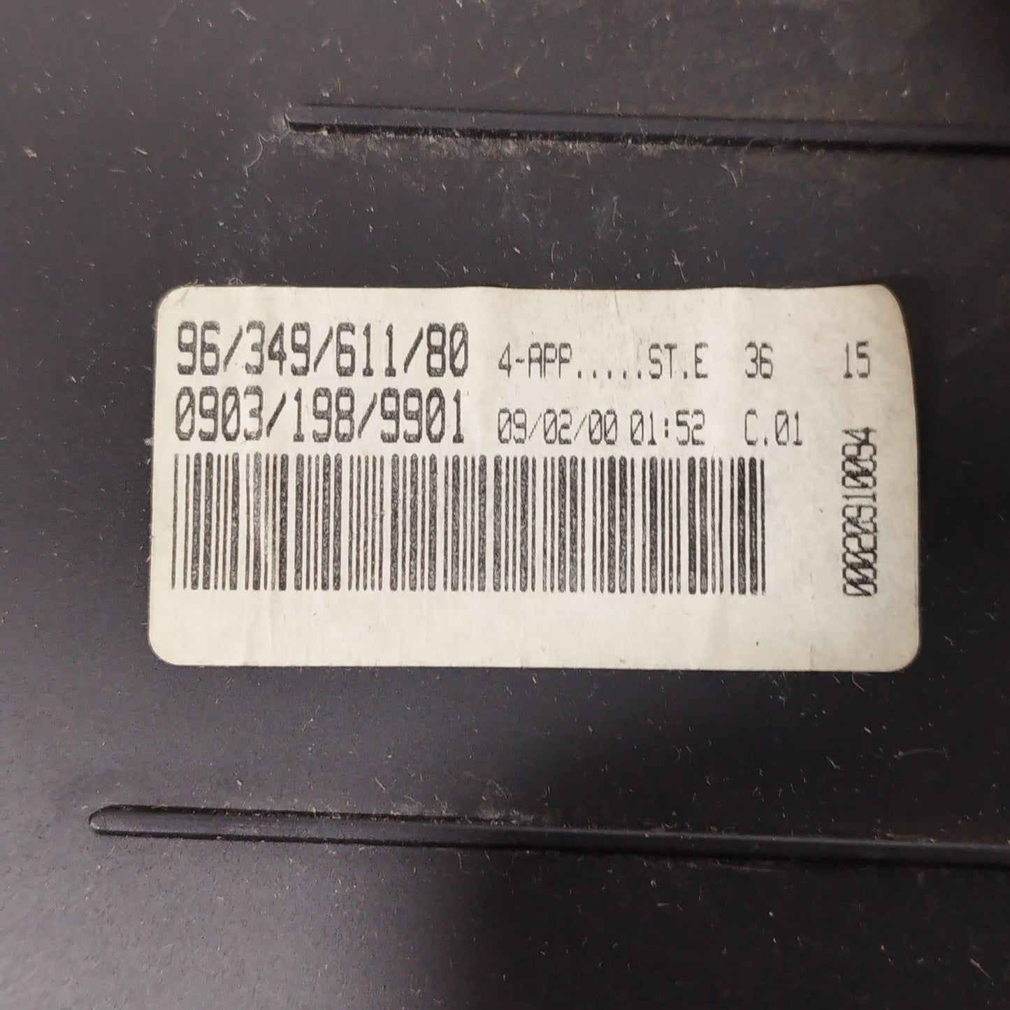 Instrument cluster Peugeot 206 1.4B 2001 Code: 9634961180 ecoAC10677