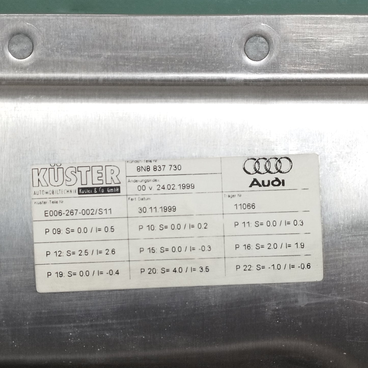 Cremagliera dx Audi TT Coupé 1999 Cod: 8n8837730 ecoAC14089