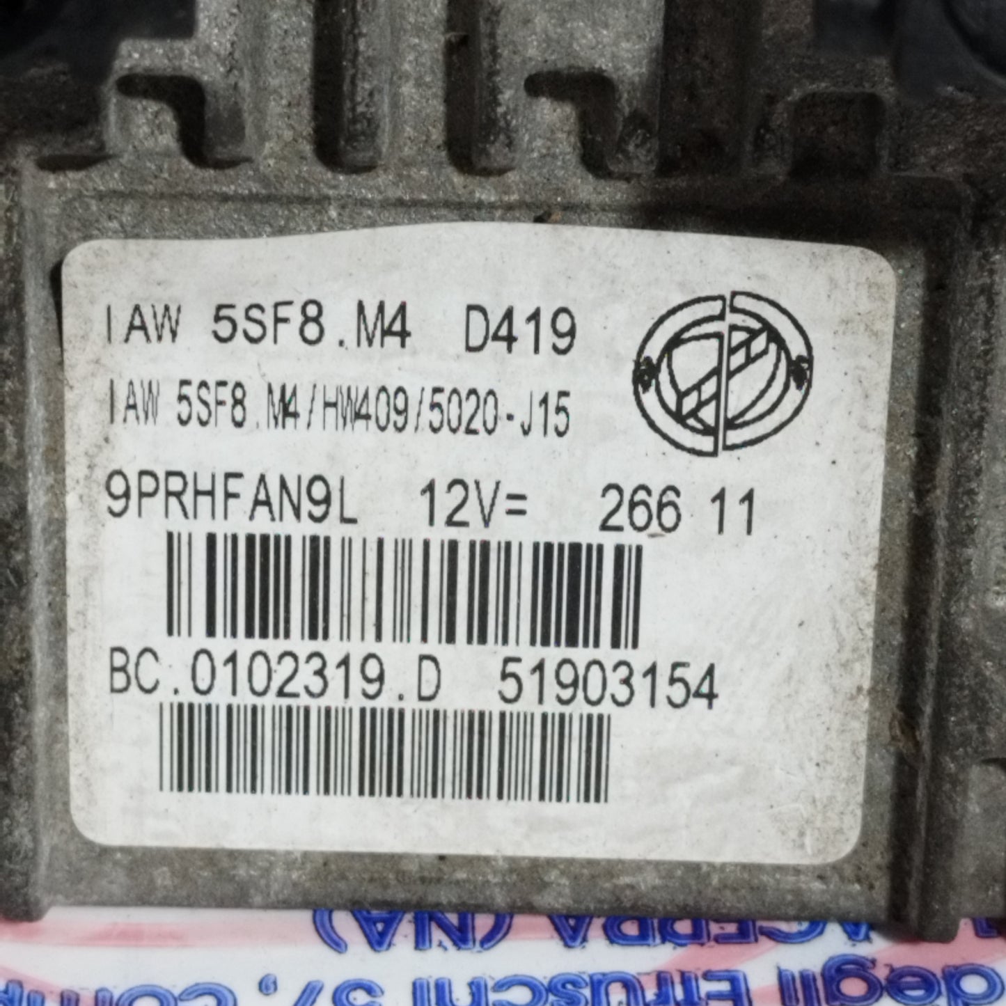 Zündkit Fiat Panda 1.2 B 2008 Teilenummer: IAW5SF8M4 ecoAC10910