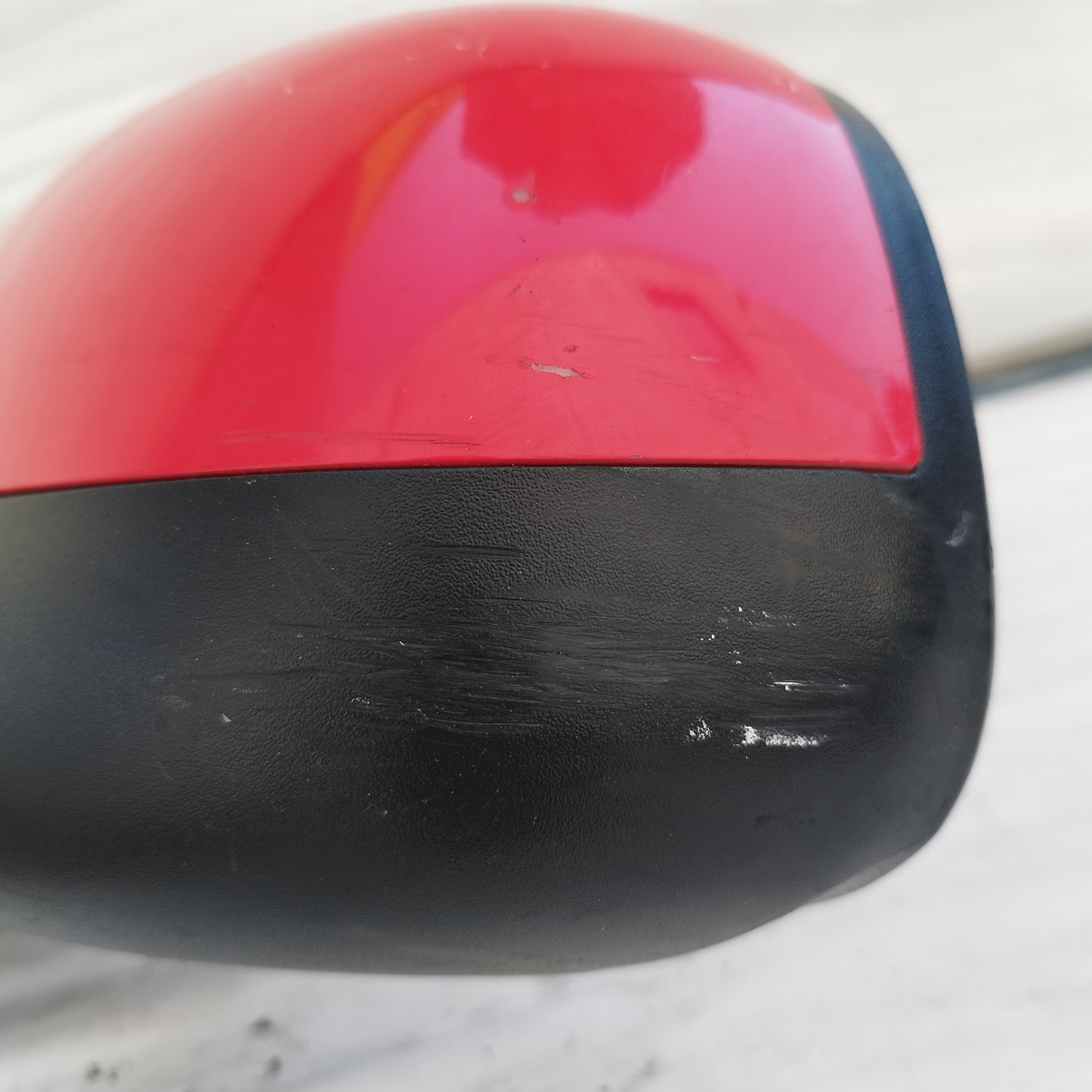 Specchietto manuale anteriore sx rosso Chevrolet Spark 2010-2015 ecoDM385