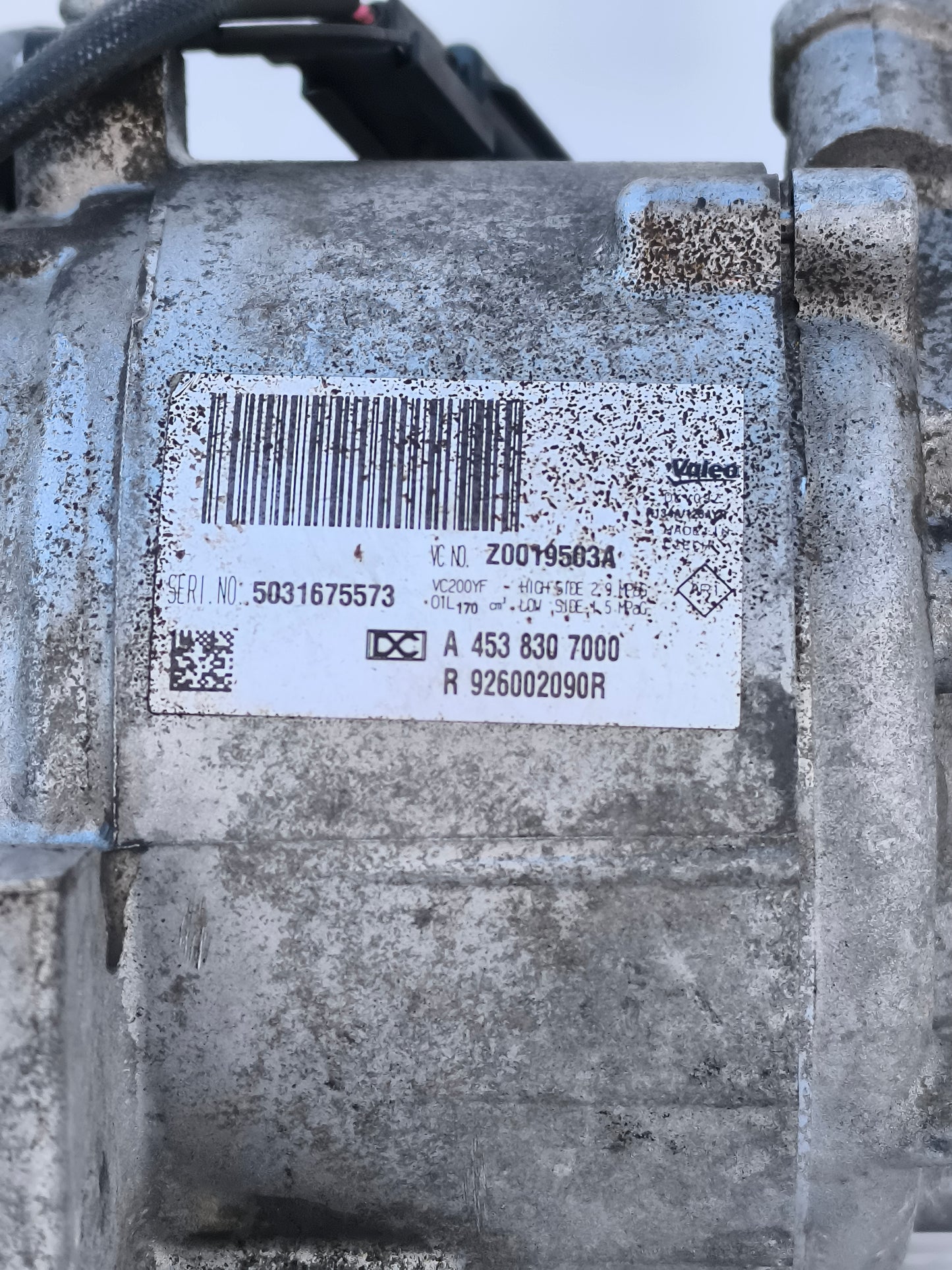 Compressore aria condizionata Smart 453 1.0 B cod. A4538307000 ecoAG7333