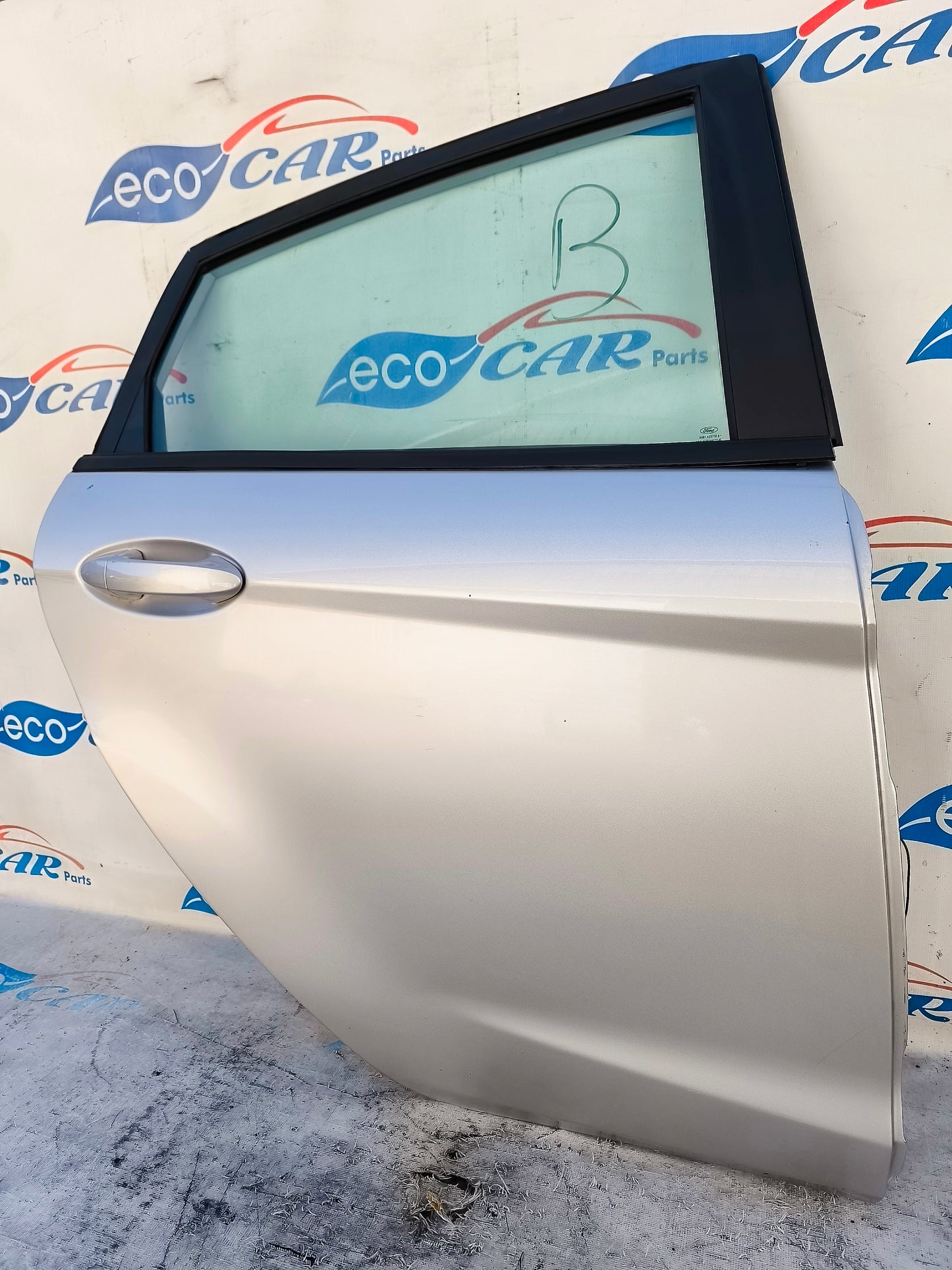 Rear right door silver grey Ford Fiesta 2011 ecoAG6060