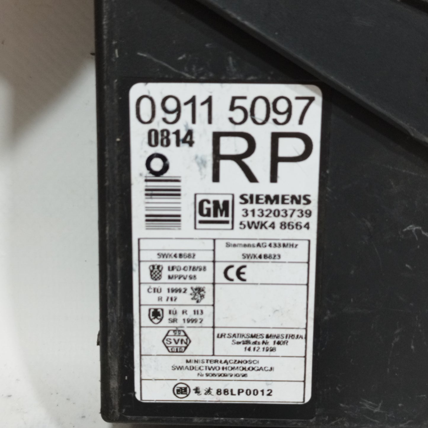 Zündanlage Opel Corsa 1.0 B 2001, Teilenummer: 0261207960 ecoAC8434