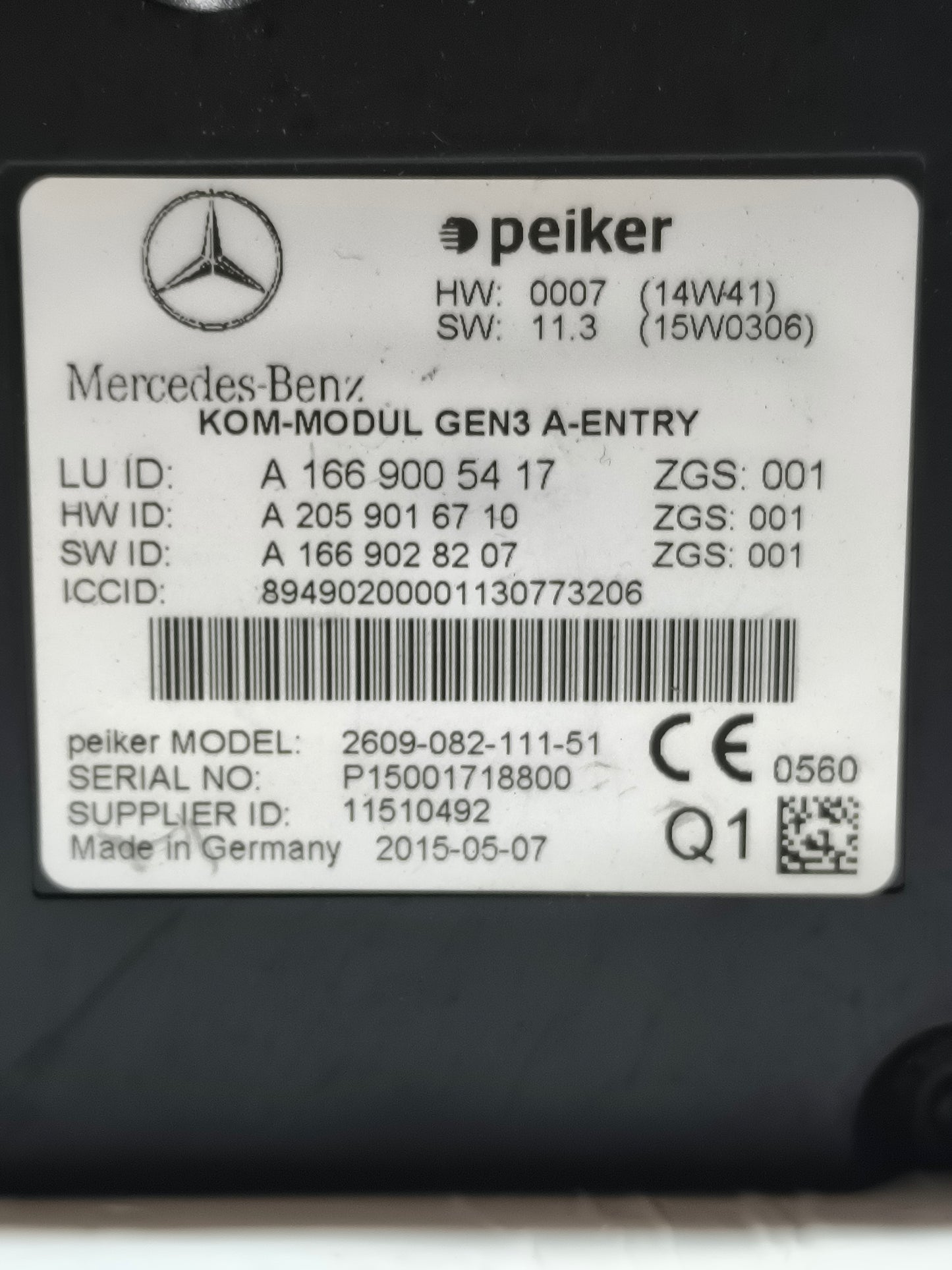 Centralina bluetooth Mercedes Classe B W246 2011-2018 cod: A1669005417 ecoAG9643
