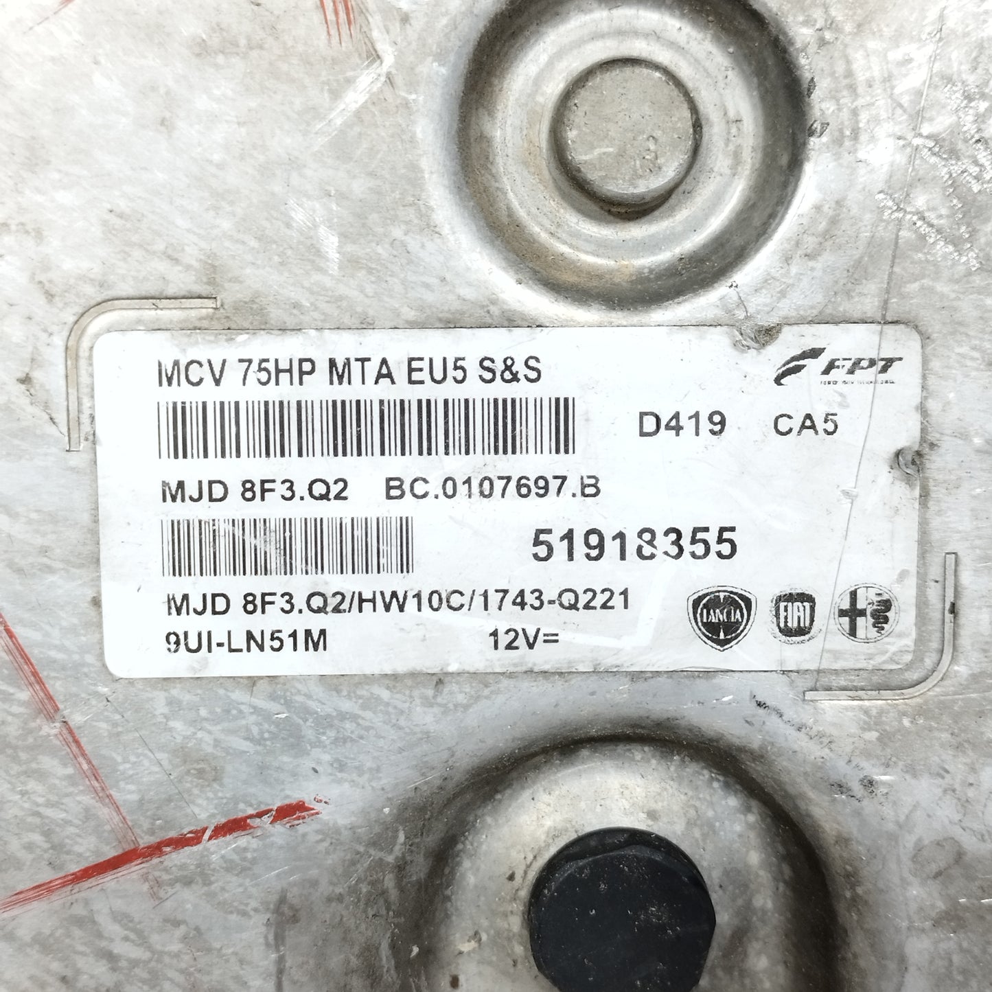 Zündungssatz Fiat Qubo 1.3 MJT 2012 Kabeljau: 51918355 ecoAC12396