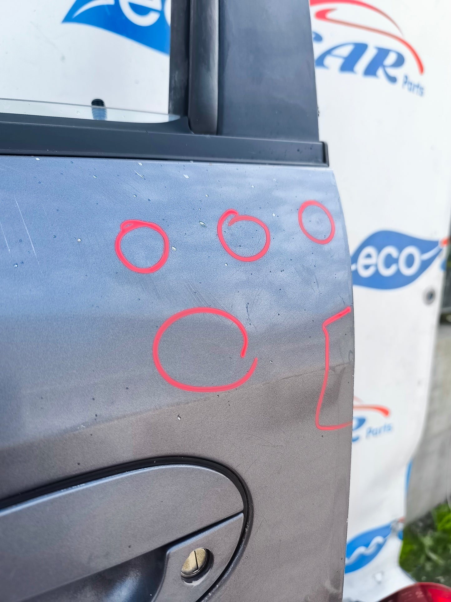 Front door left gunmetal grey DR2 ecoAG5745