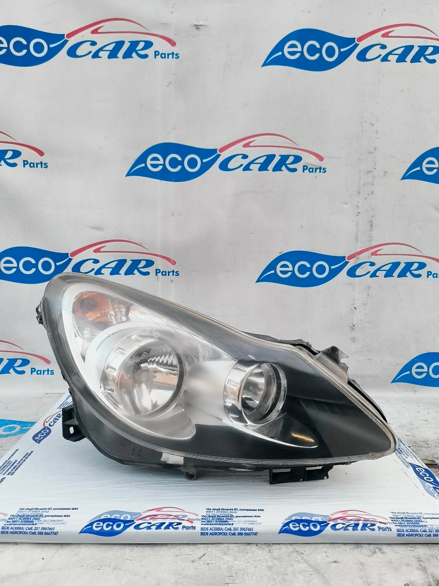 Opel Corsa D dark background right front light ecoAG6221