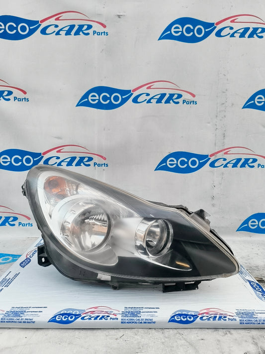 Opel Corsa D dark background right front light ecoAG6221