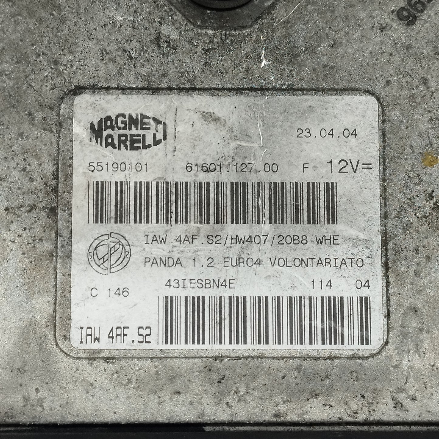 Zündanlage Fiat Panda 2008 1.2 B Code: IAW4AFS2 ecoAC7715