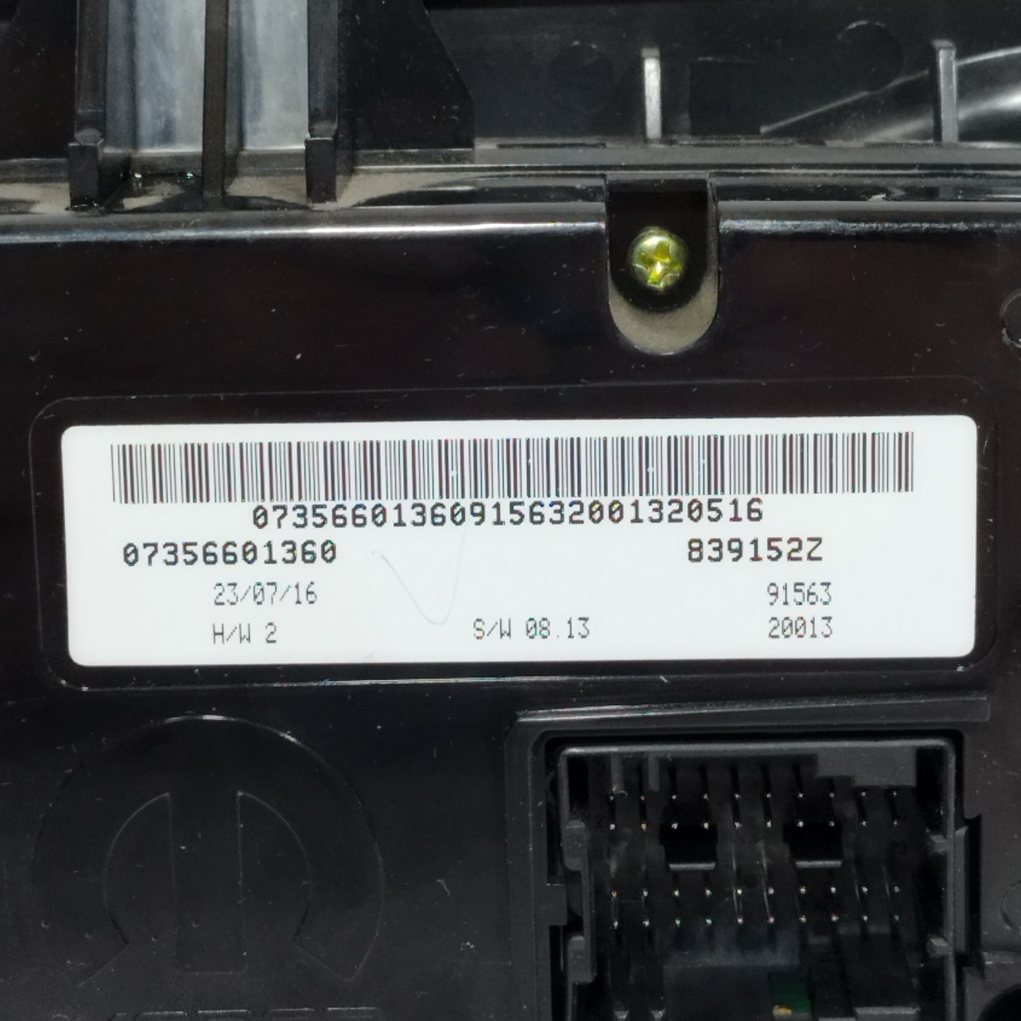 Pulsantiera A/C Fiat Tipo 2017 Codice: 07356601360 ecoAC12168