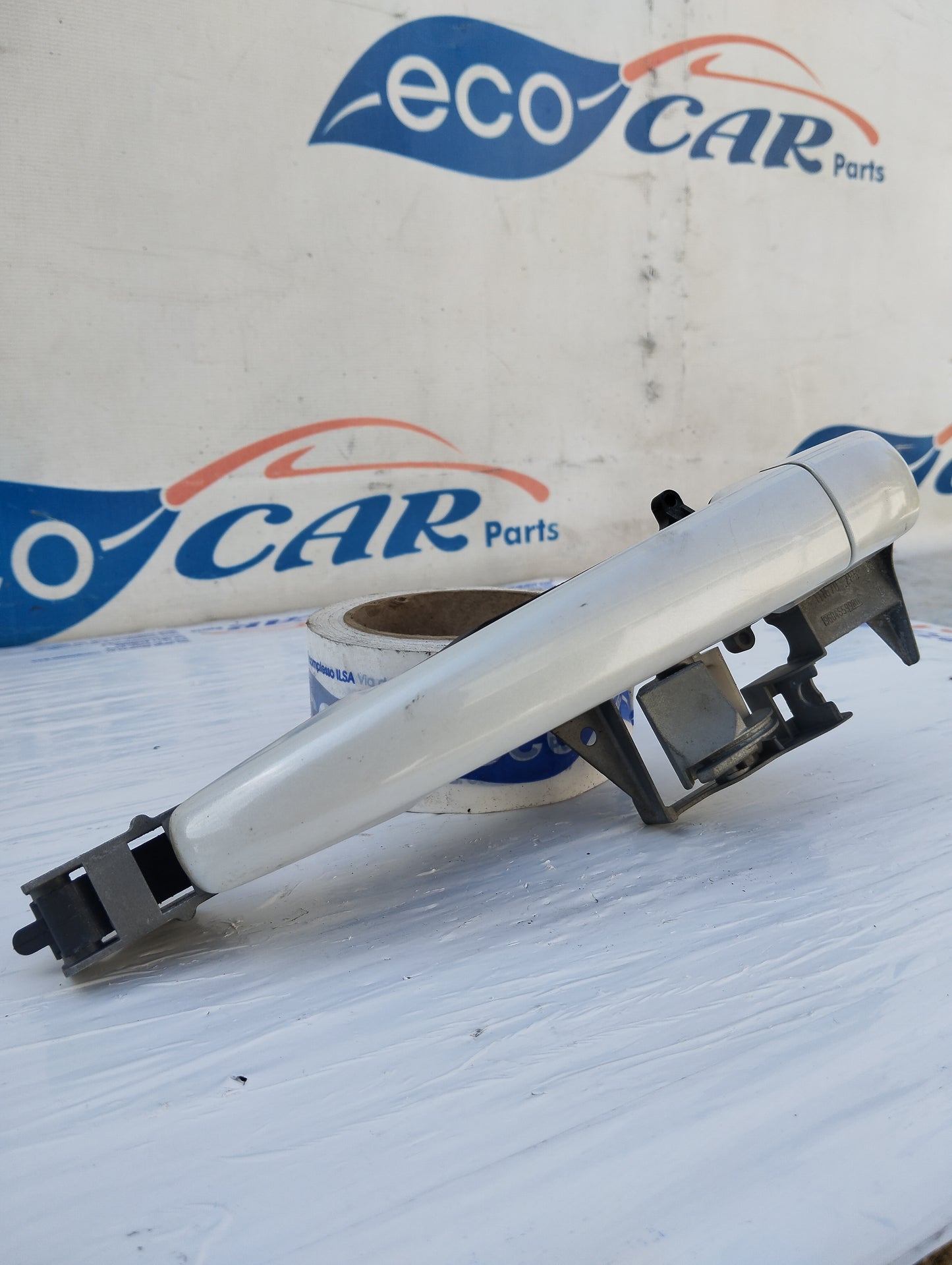 Front left external handle white Peugeot 3008 2012 Cod. 9684559980 ecoAG5682