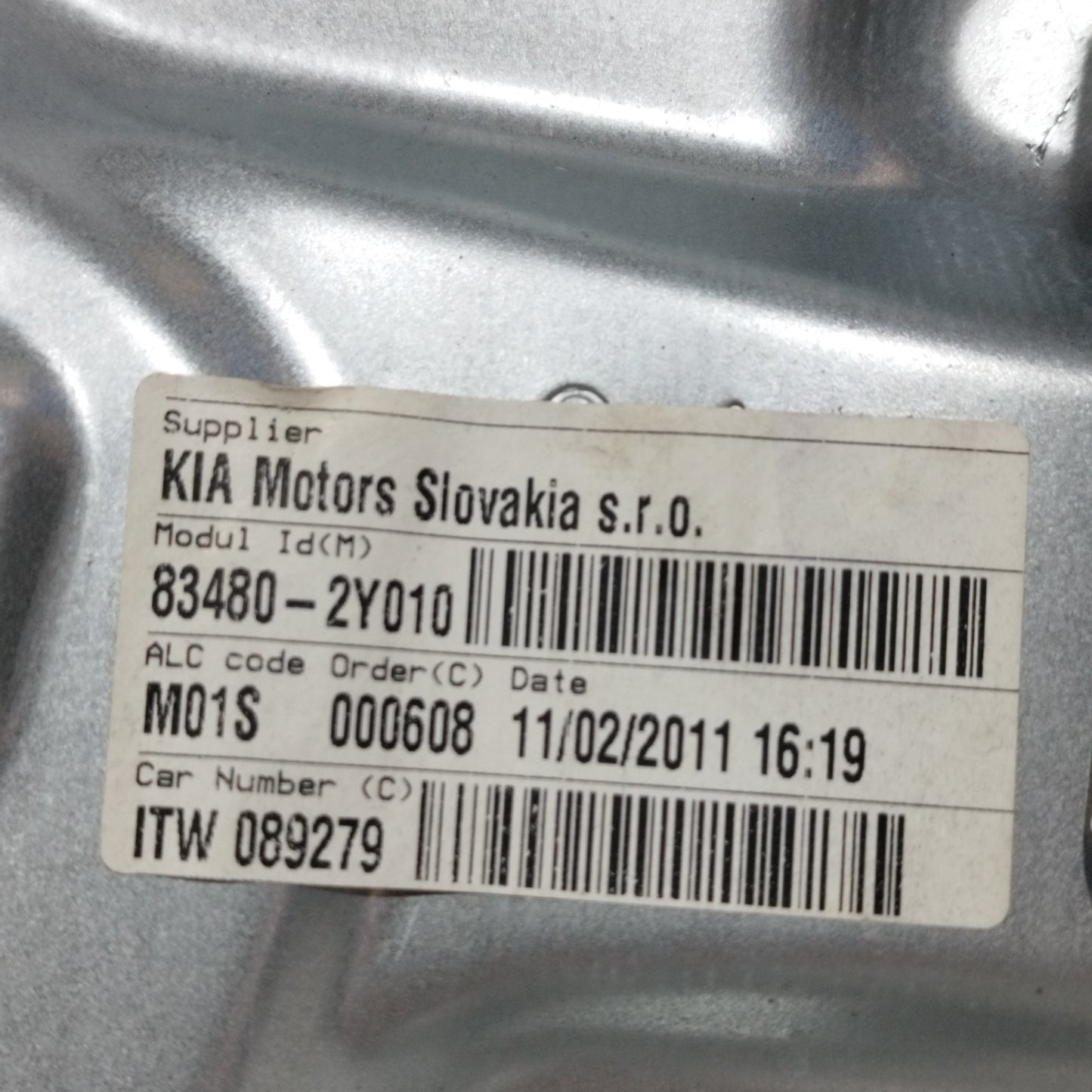 Cremagliera a pannello posteriore dx Hyundai IX35 2011 cod: 83480-2Y010 ecoAC9933