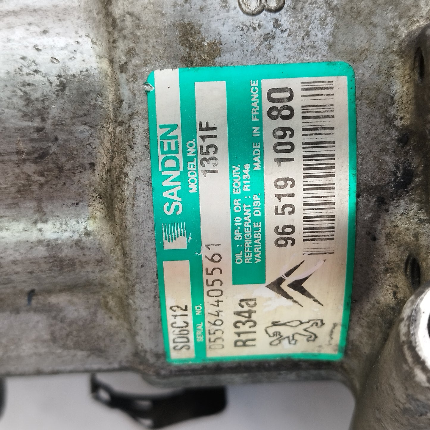 Compressore a / c Citroen / Peugeot 1.6 HDI 2006-2012 cod: 9651910980 ecoAC16080