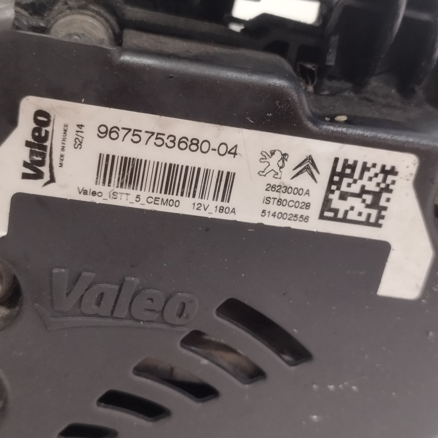 Alternatore Start e Stop Peugeot 308 1.6D 2011-2014 cod: 9675753680-04 ecoAC16492