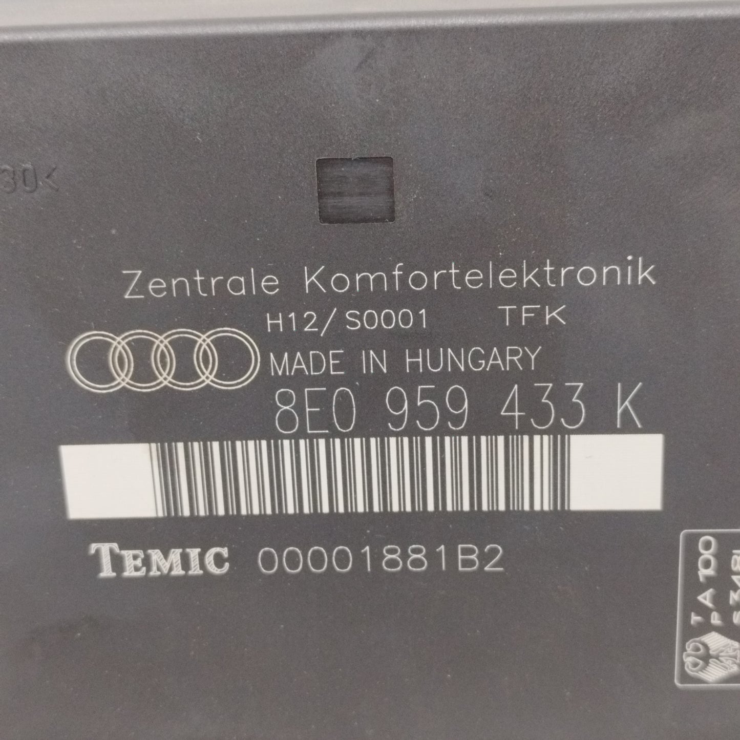 Centralina Comfort Audi A4 2006 cod: 8E0959433K ecoAC9543