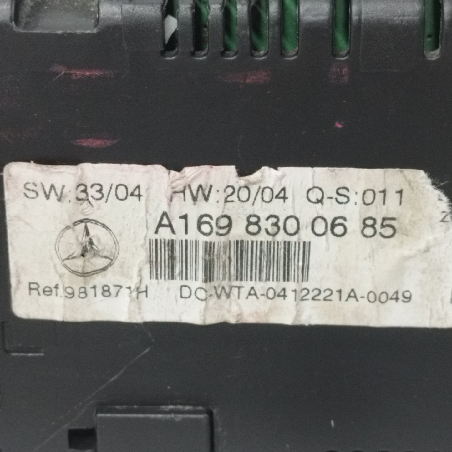 Pulsantiera A/C Mercedes Classe A W169 2007 Cod: A1698300685 ecoAC10371