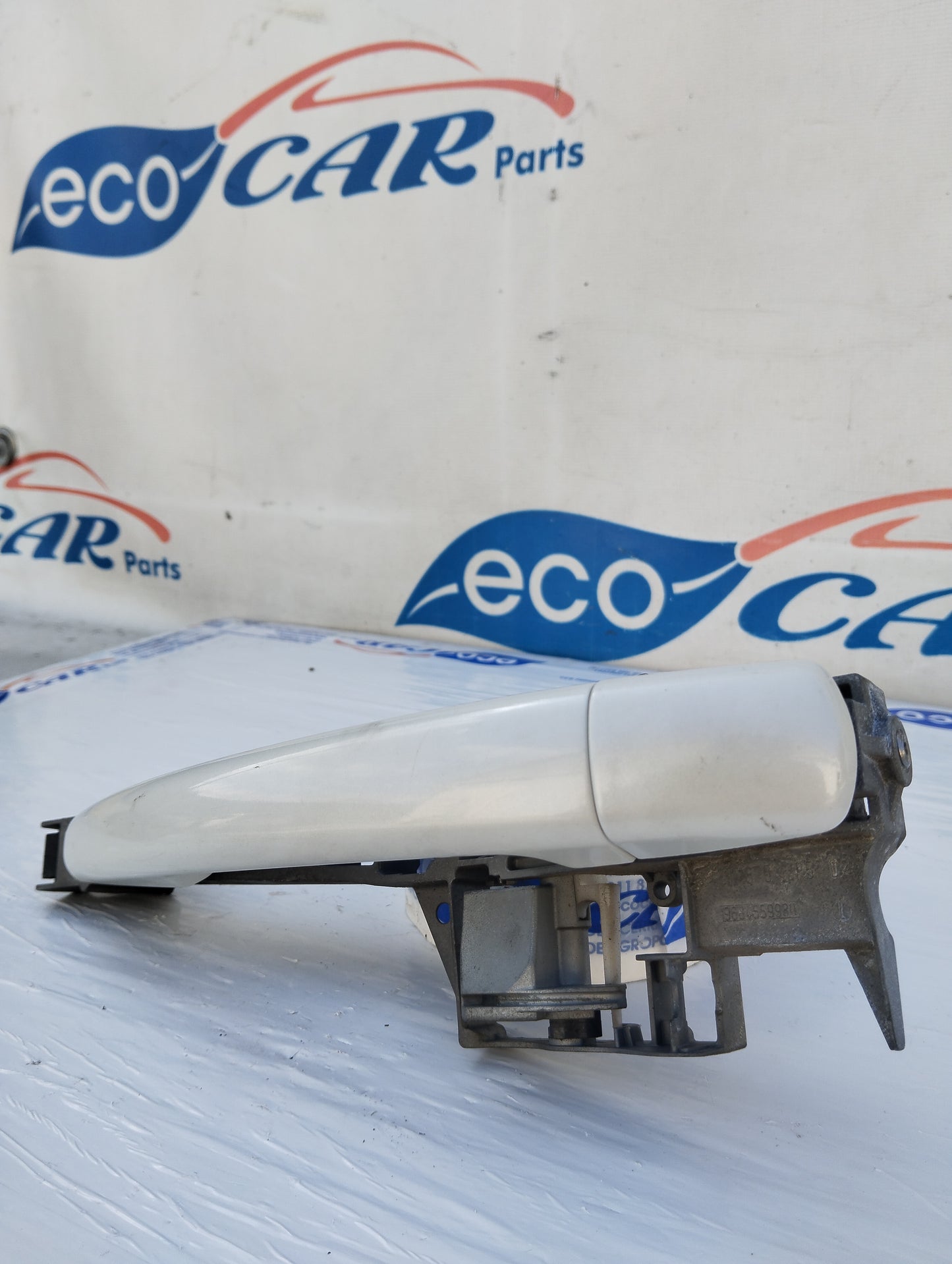 Front left external handle white Peugeot 3008 2012 Cod. 9684559980 ecoAG5682