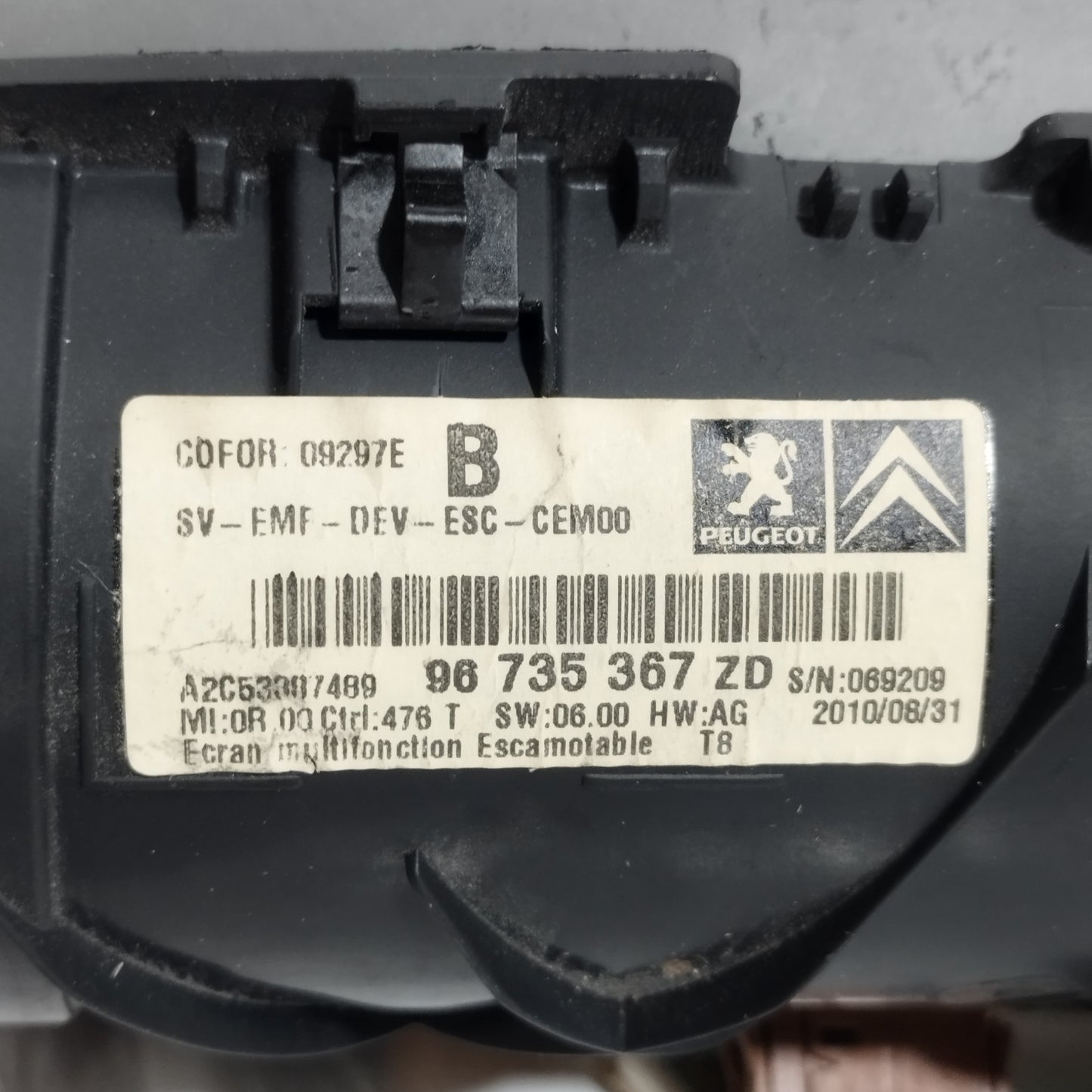 Display Peugeot 3008 2011 Cod: 96735367ZD ecoAC12549