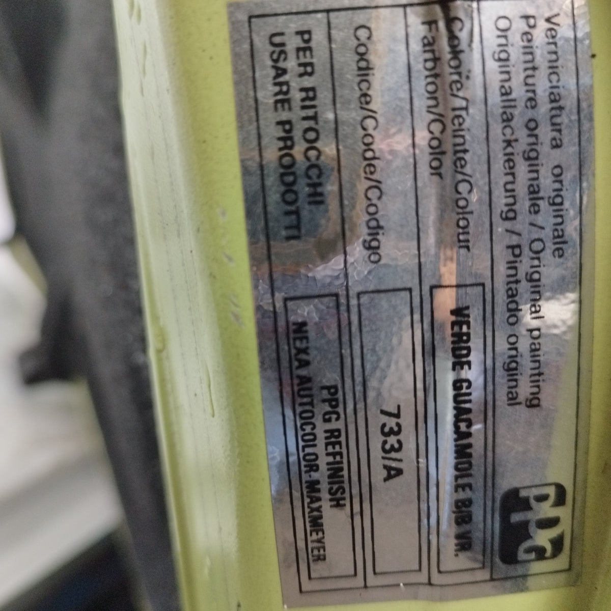 Portellone Verde guacamole 733/A  Fiat Panda II (169) 2003-2012 ecoAC17062