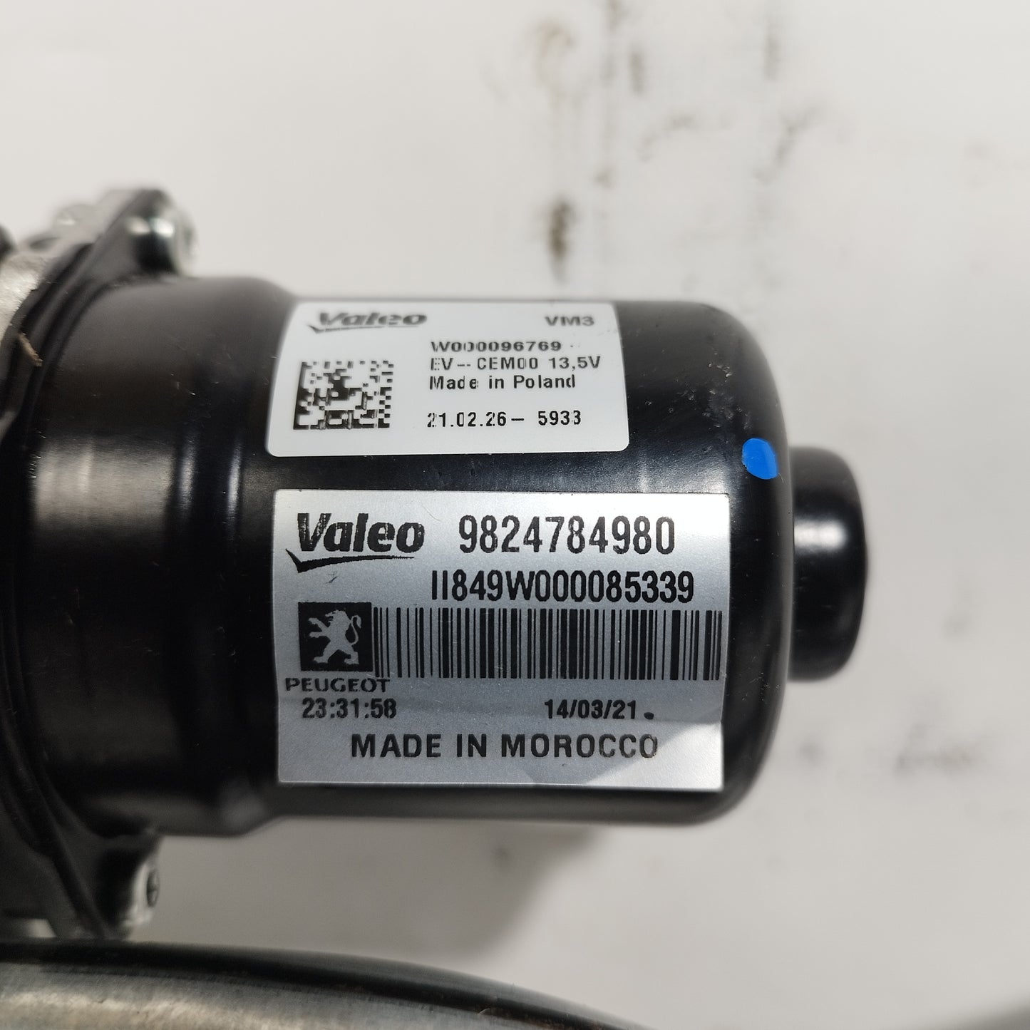 Motorino tergicristalli anteriore 4 pin Opel Corsa F 2021 Cod.9824784980 ecoAC14343