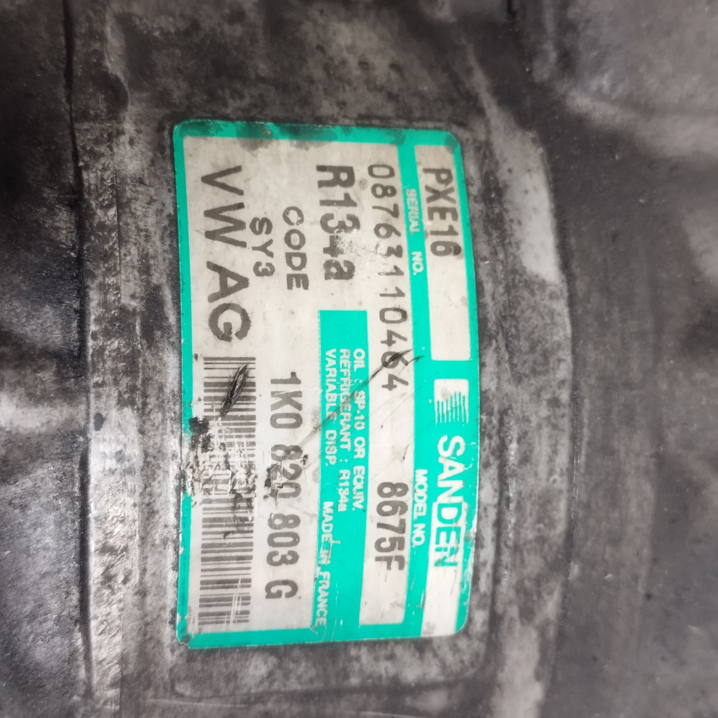 Compressore a / c Volkswagen Golf 5 1.9 TDI 2005 cod: 1k0820803G ecoAC15415