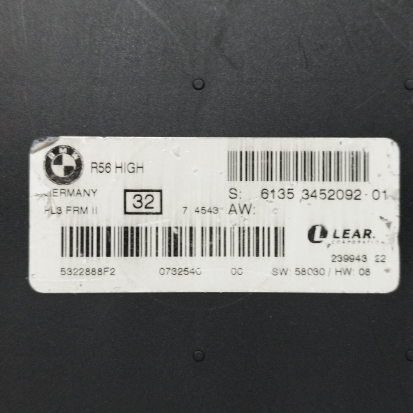 Centralina Luci Mini Cooper R56 2009 Cod: 61353452092-01 ecoAC10544