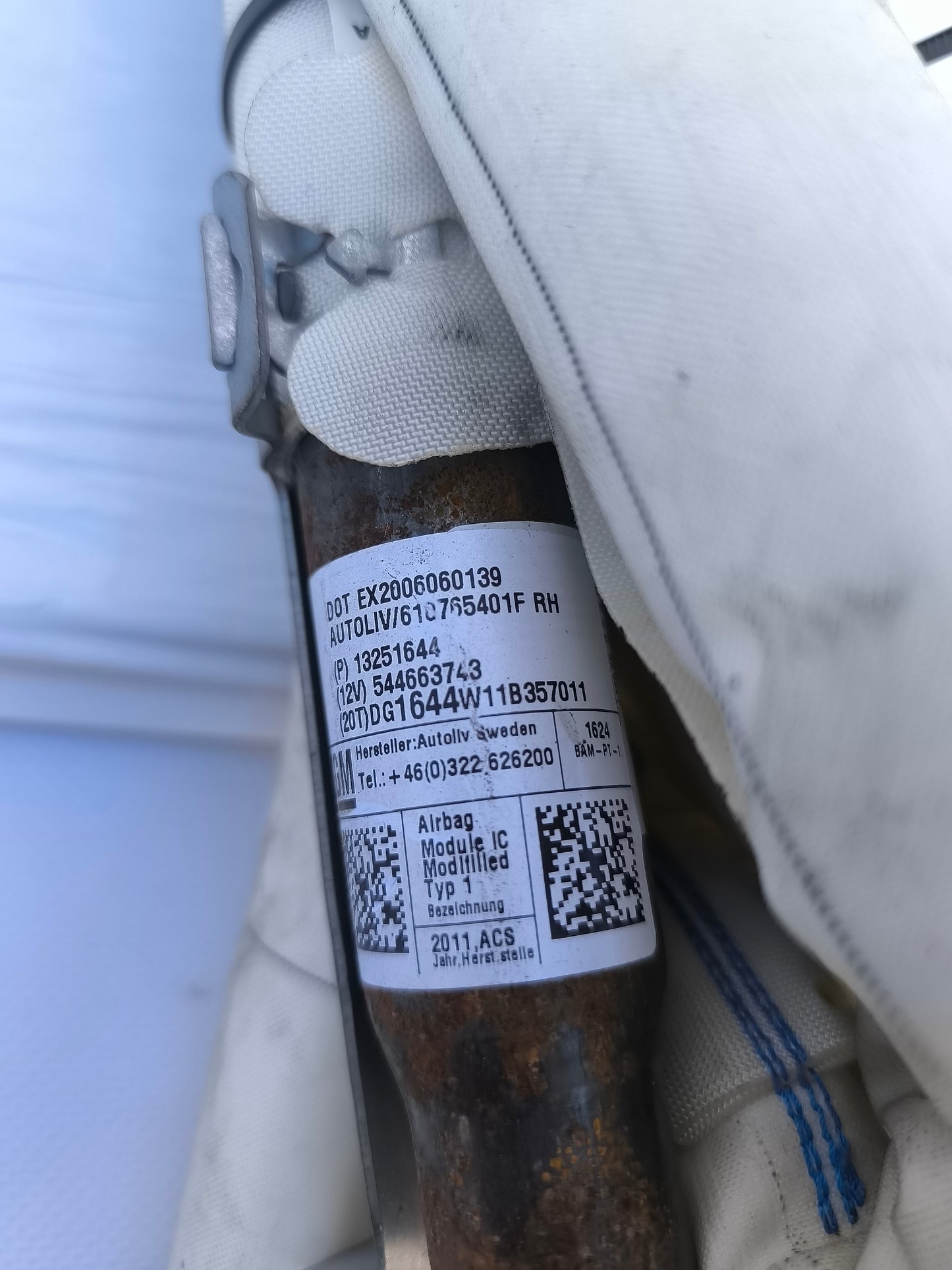 Side curtain airbag right Chevrolet Orlando year 2015 Cod. 13251644 ecoAG6500