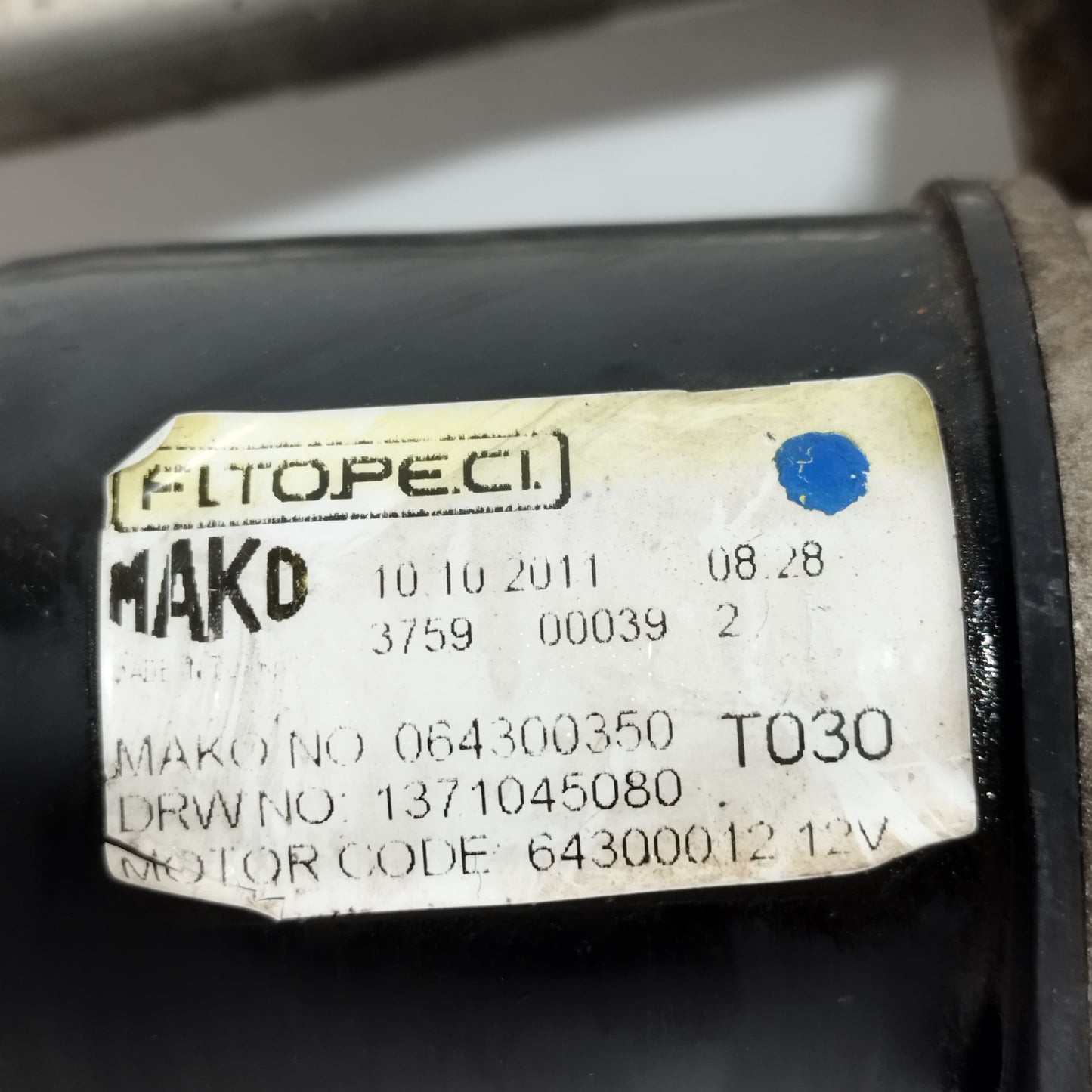 Front windscreen wiper motor Fiat Fiorino / Qubo 2013 code: 064300350 ecoAG2078