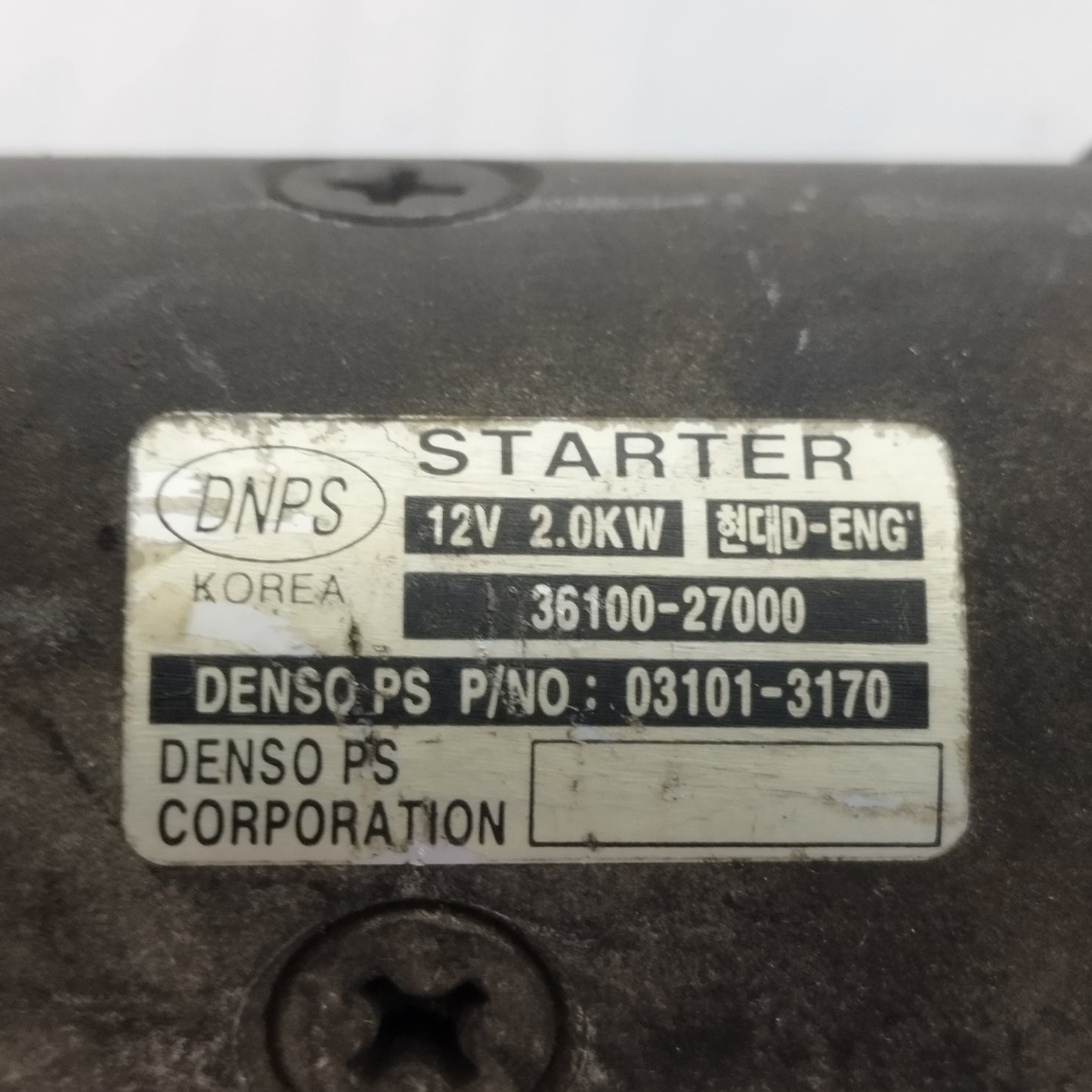 Motorino avviamento Hyundai Santa Fe 2.0 CRDI 2005 Cod: 36100-27000 ecoAC13281