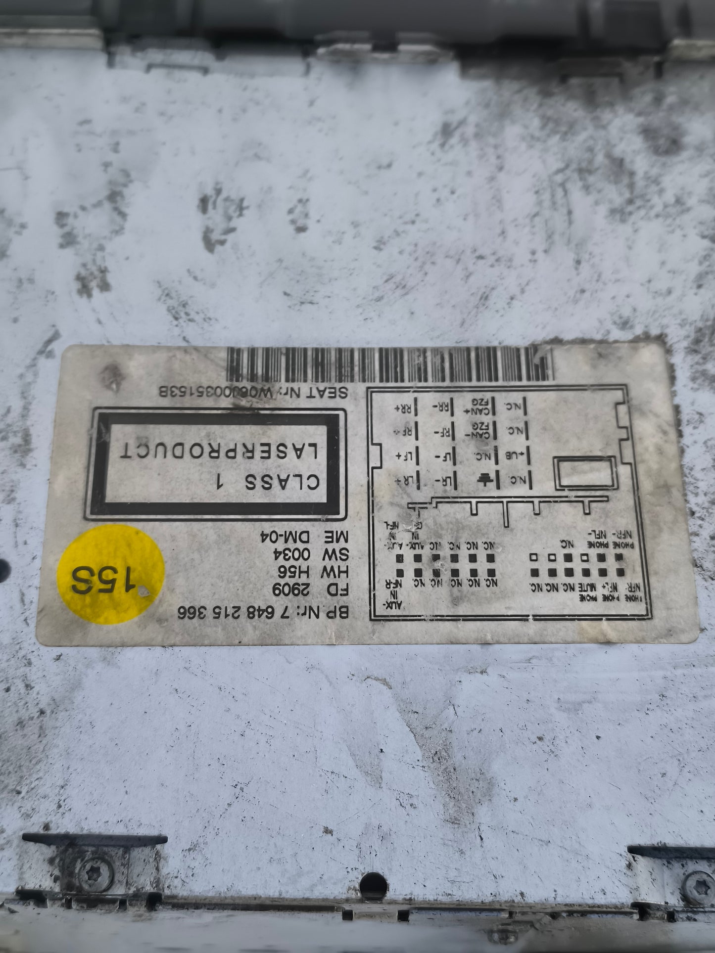 Autoradio Seat Ibiza anno 2011 cod: 6J0035153B ecoAG7863