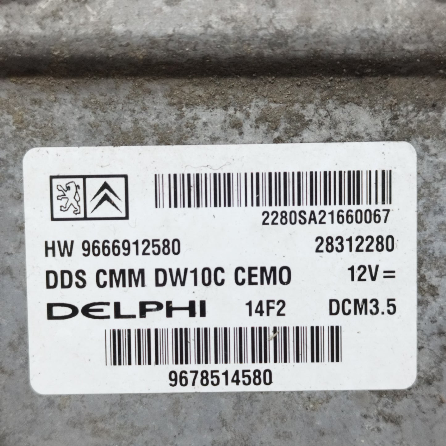 Zündkit Fiat Scudo 2.0 MTJ 2012 Code: 9666912580 ecoAC10853