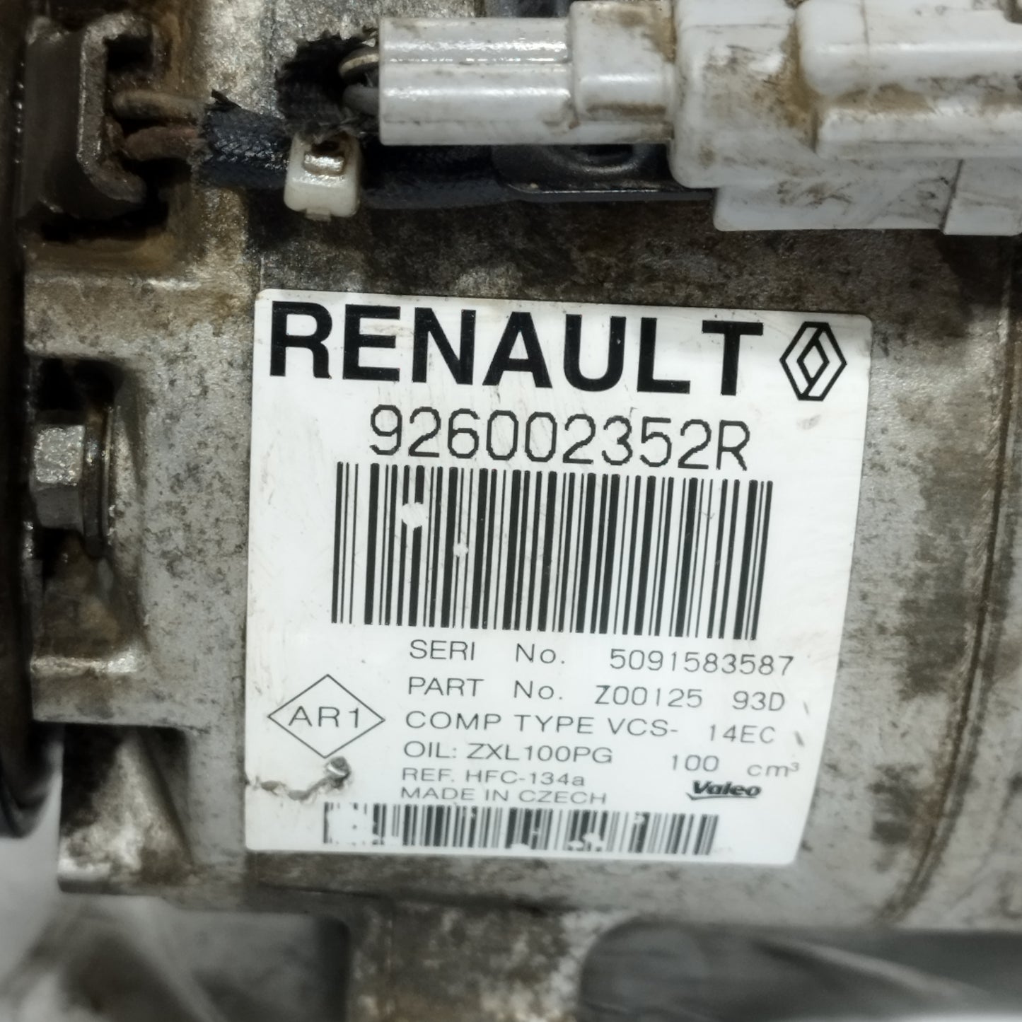 Compressore A/C Renault Clio 1.5D 2016 Cod: 926002352r ecoAC15877