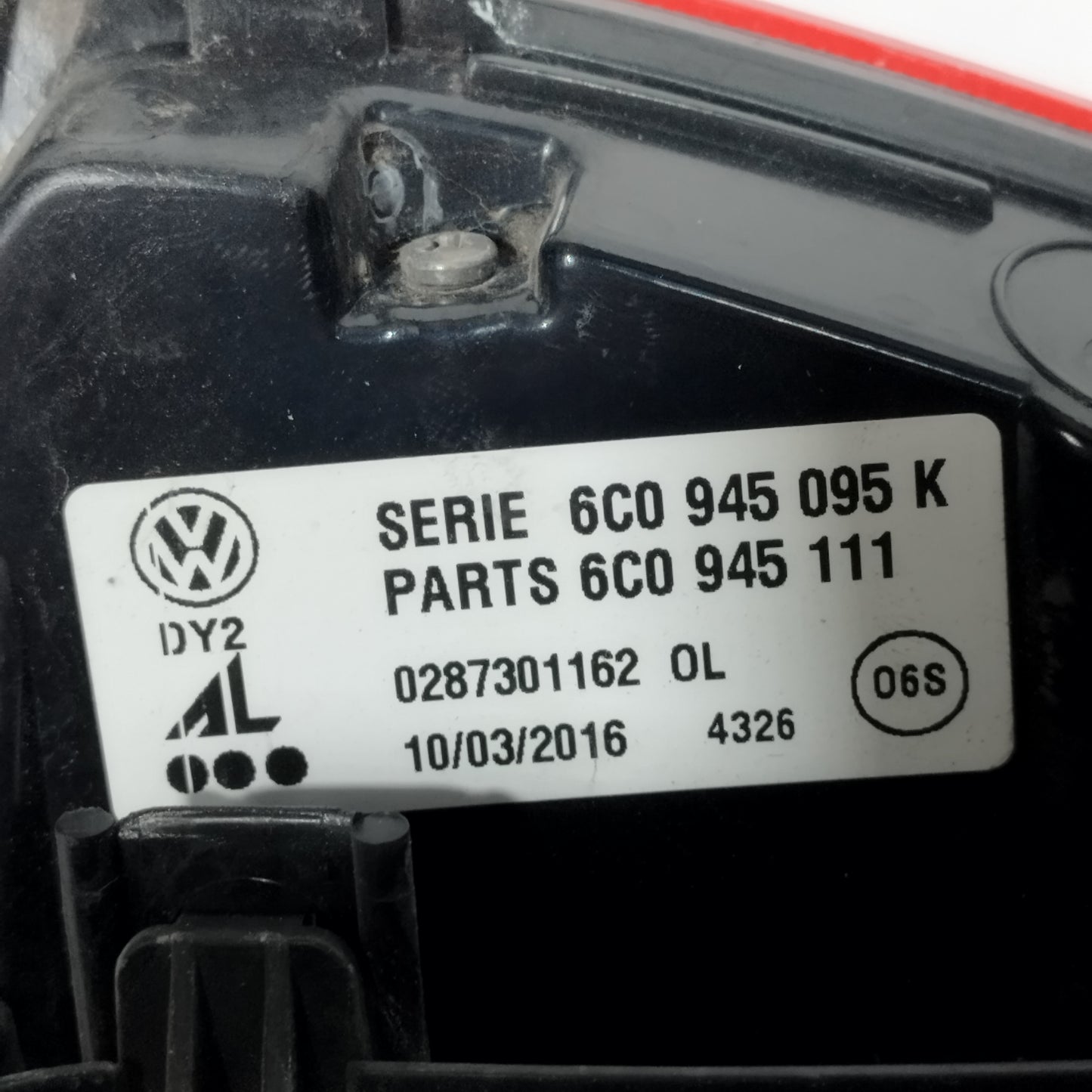 Linke Rückleuchte Volkswagen Polo 2016 Code: 6C0945095K ecoAC12238