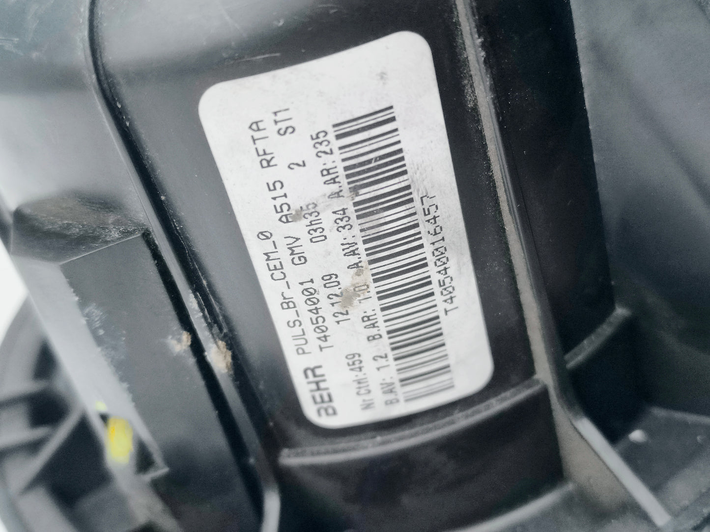 Ventola stufa abitacolo Citroen C3 2010 Codice: t4054001 ecoAG6200