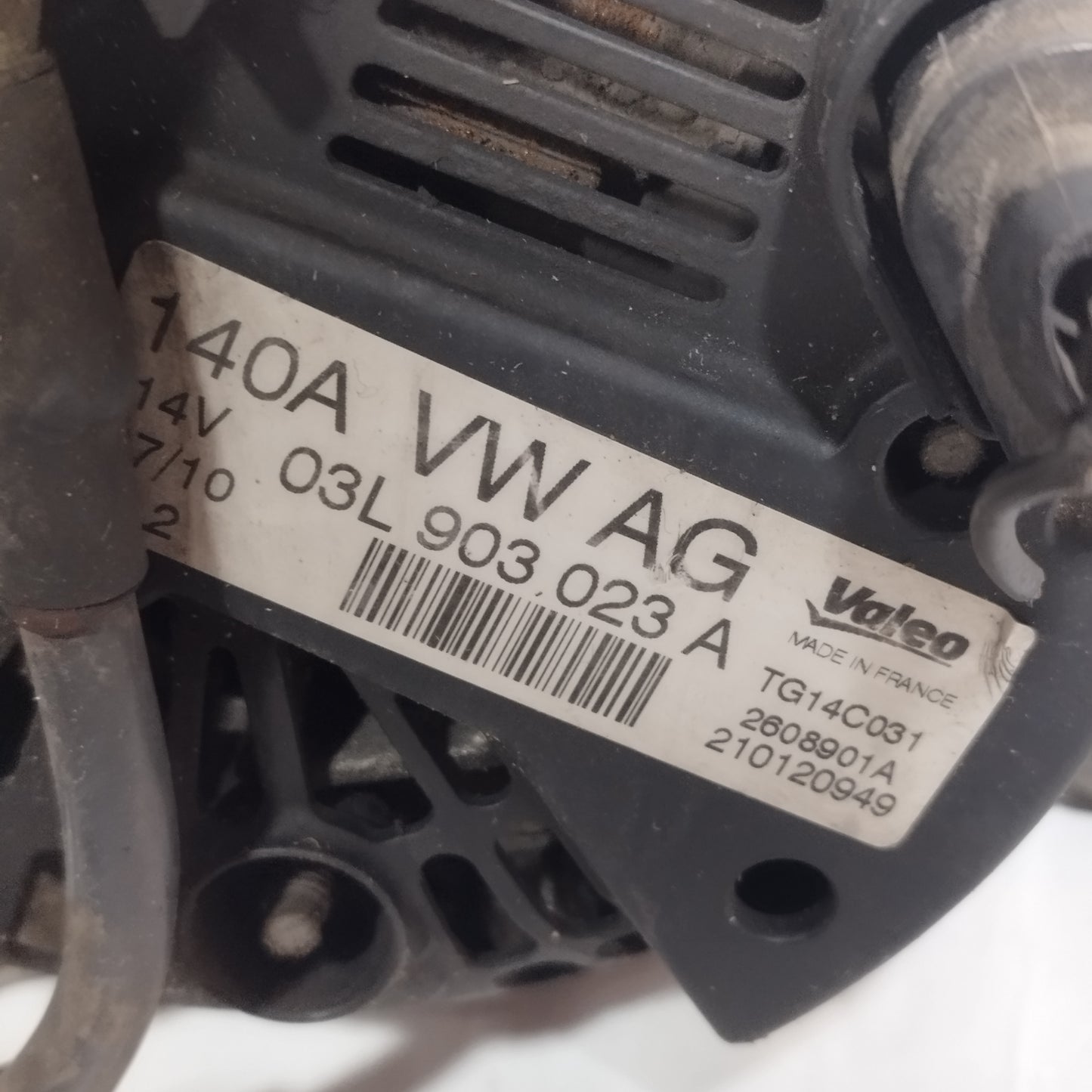 Alternatore Audi / Volkswagen Golf 6 2.0 TDI 2010 2 pin cod: 03L903023A ecoAC15329