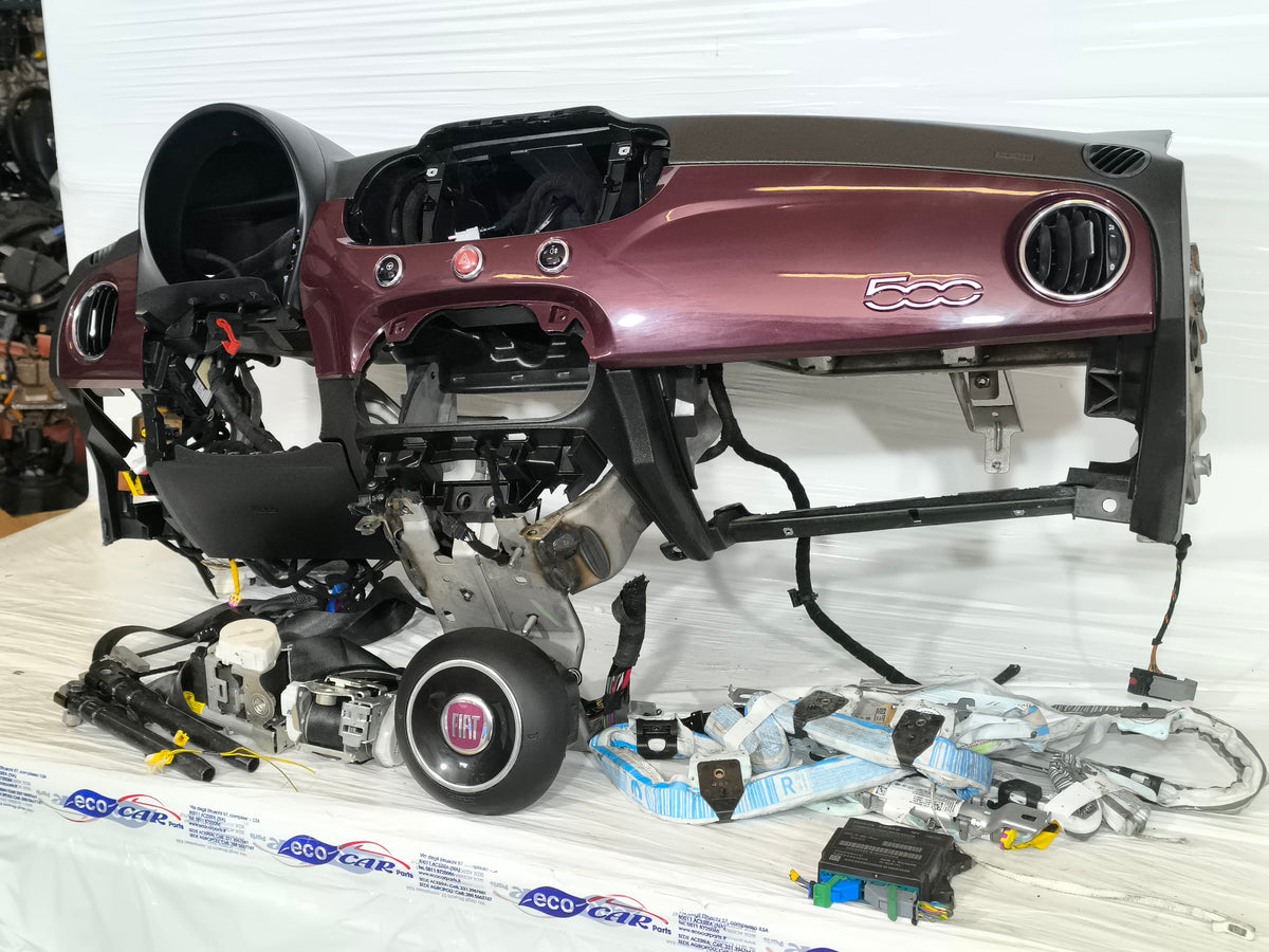 Kit Airbag bordeaux Fiat 500 Doolcevita anno 2015-2023 Restyling cod: 52056238 ecoAG9943