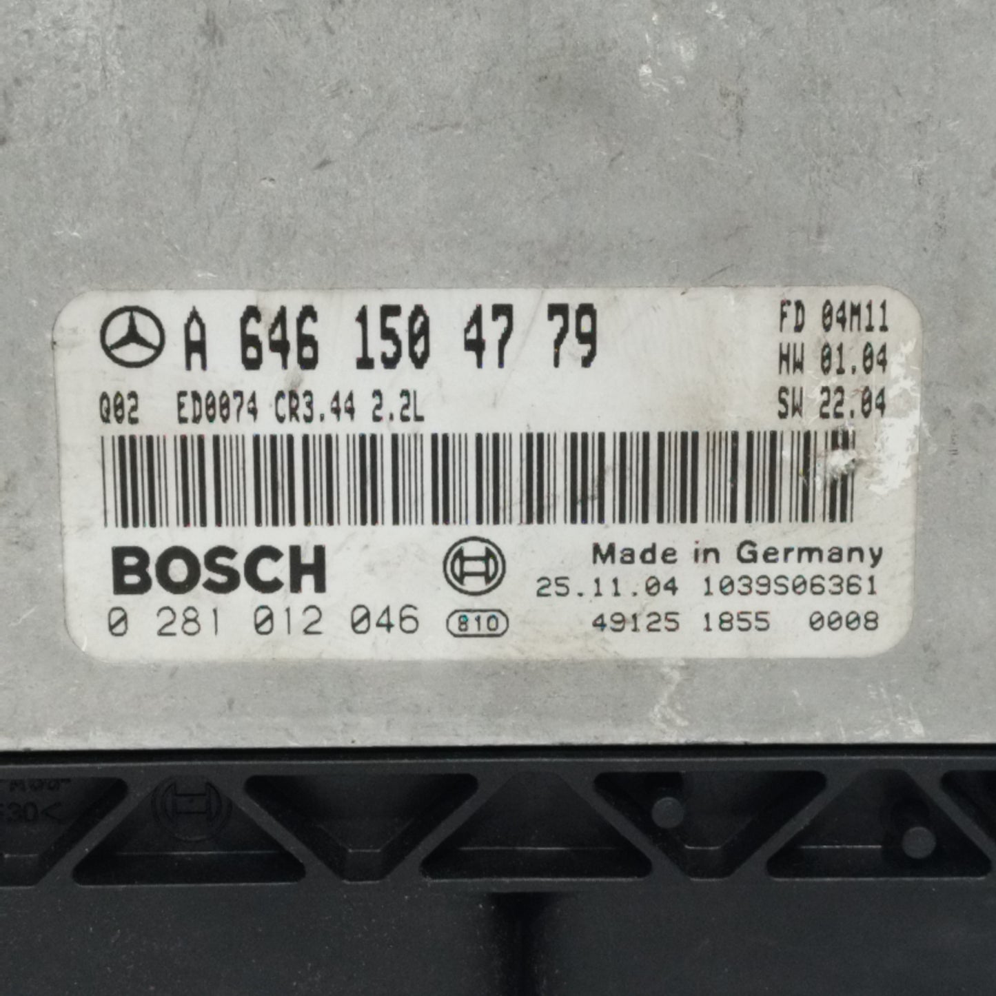 Motorsteuergerät Mercedes C-Klasse W203 2.2 CDI 2004 Code: A6461504779 ecoAC11040
