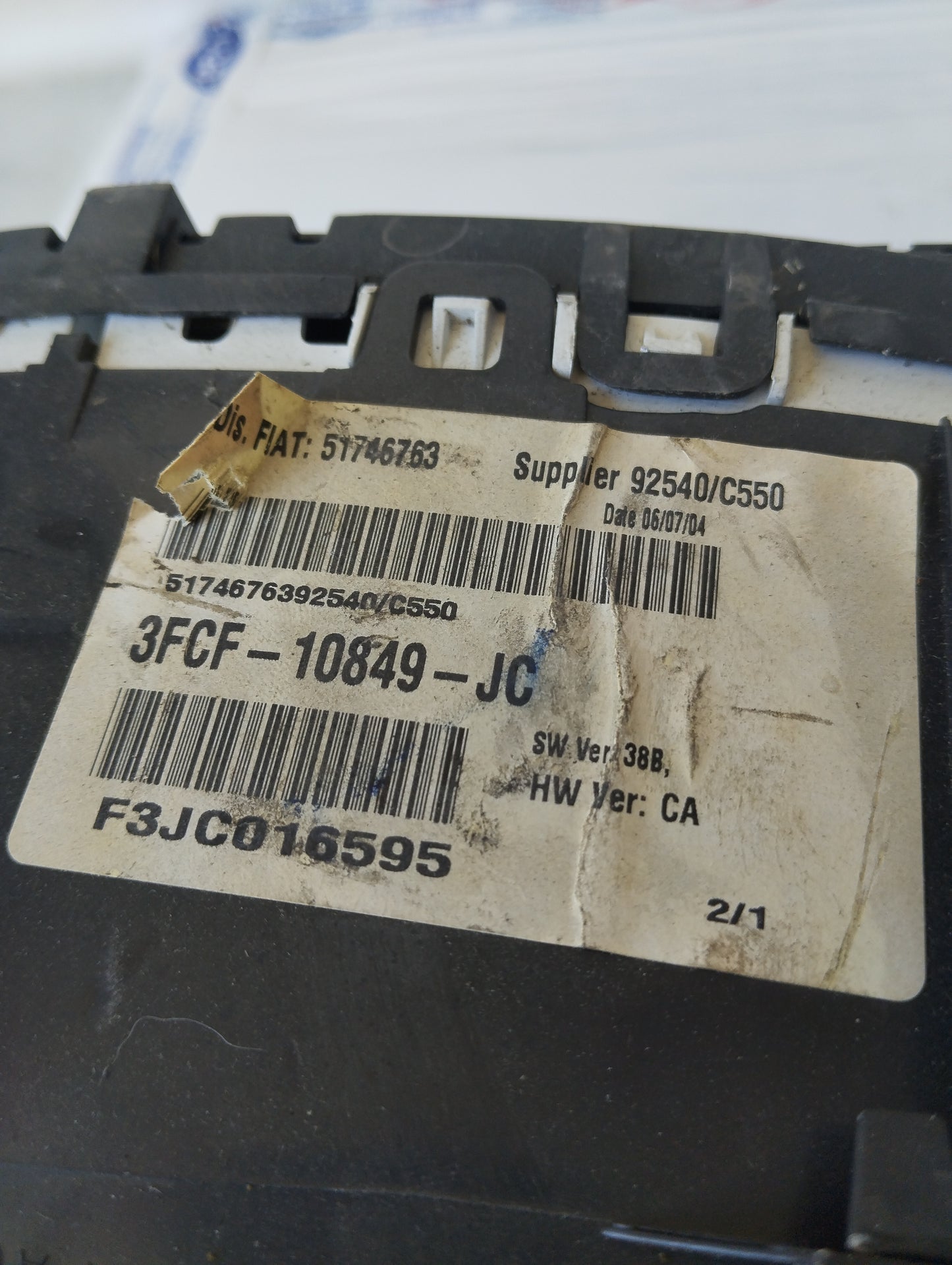 Instrument cluster Fiat Stilo 1.9 JTD 2004 code: 51746763 ecoAG5407