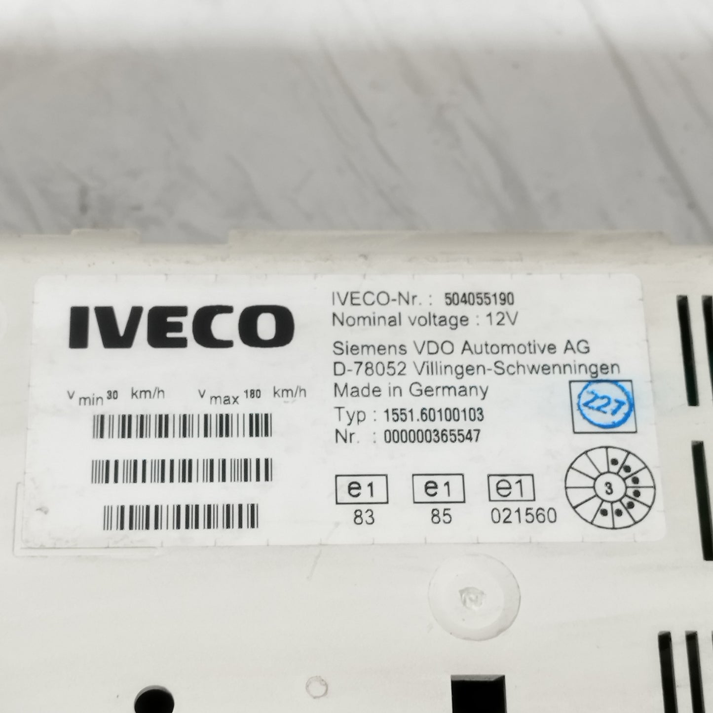 Quadro strumenti Iveco Daily III C13 2.3 / 2.8 D 1999-2006 cod: 504055190 ecoAC16659